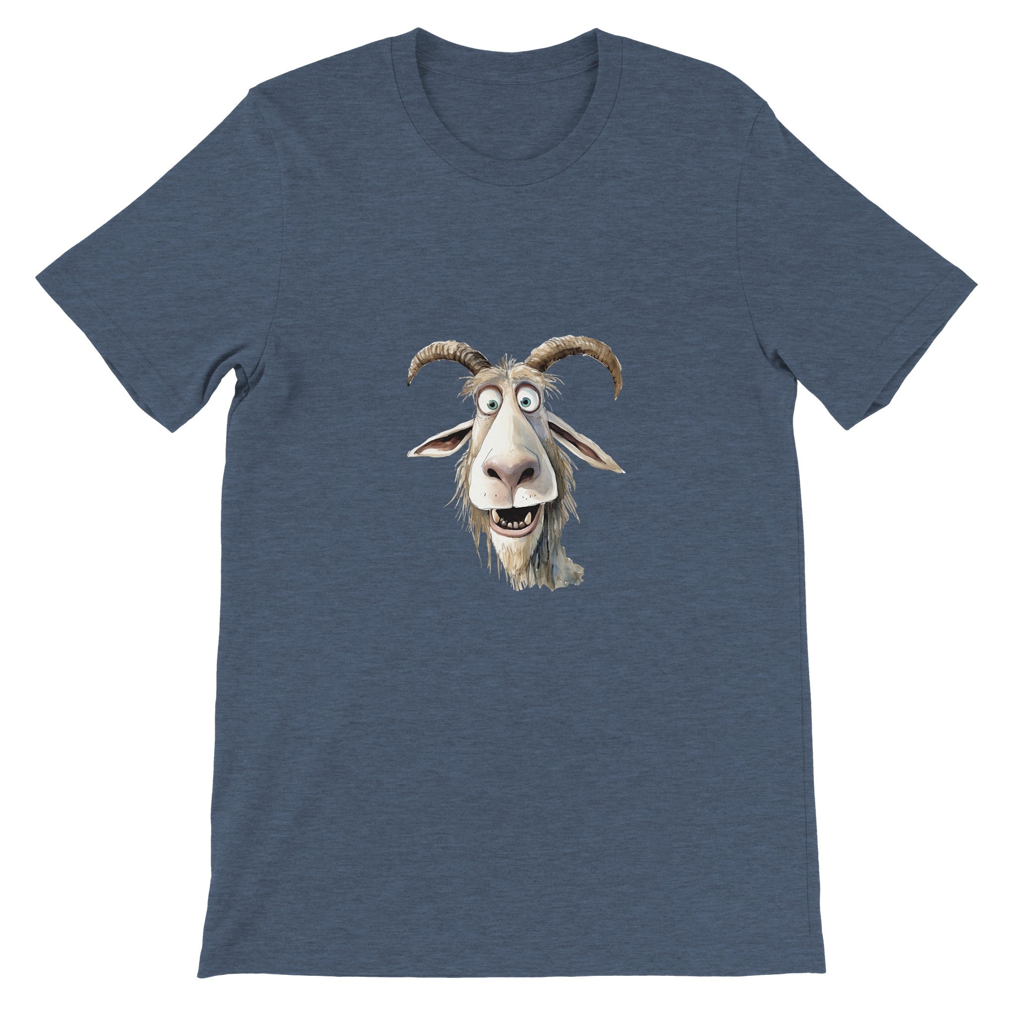 Budget Unisex Crewneck T-shirt/Funny-Goat - Enet Images