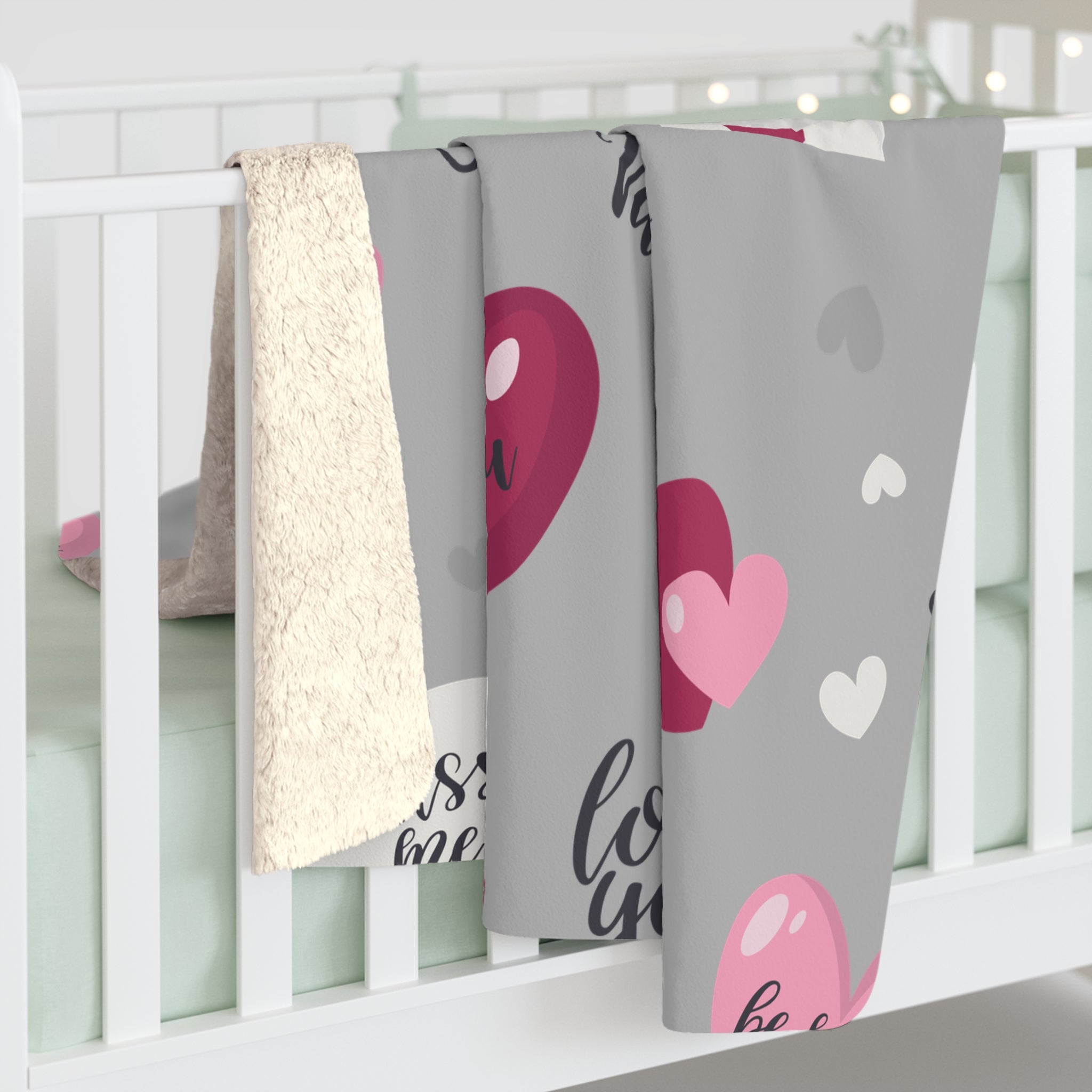 Be My Valentine/Sherpa Fleece Blanket - Enet Images