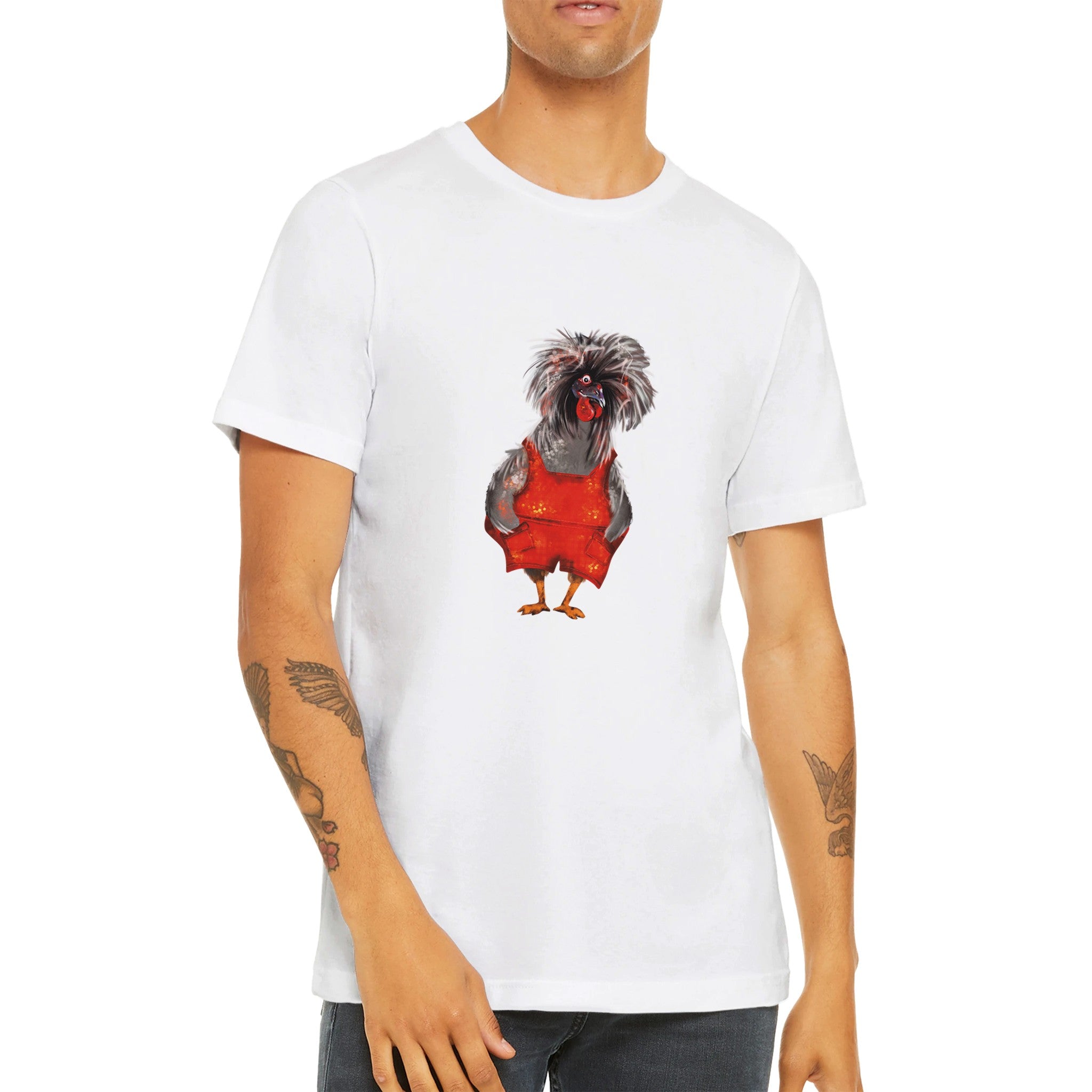 Budget Unisex Crewneck T-shirt/Chicken-Lady - Enet Images