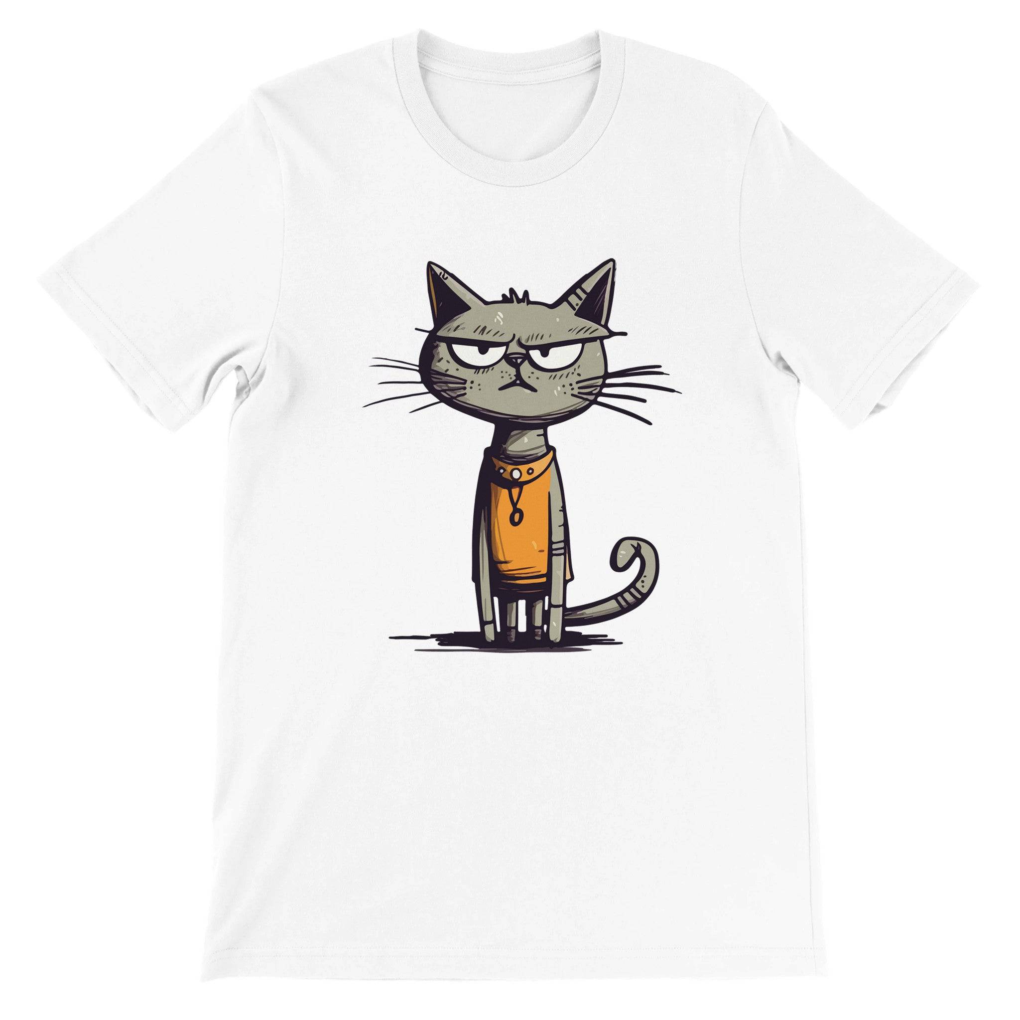 Budget Unisex Crewneck T-shirt/Egyptian-Funny-Cat - Enet Images