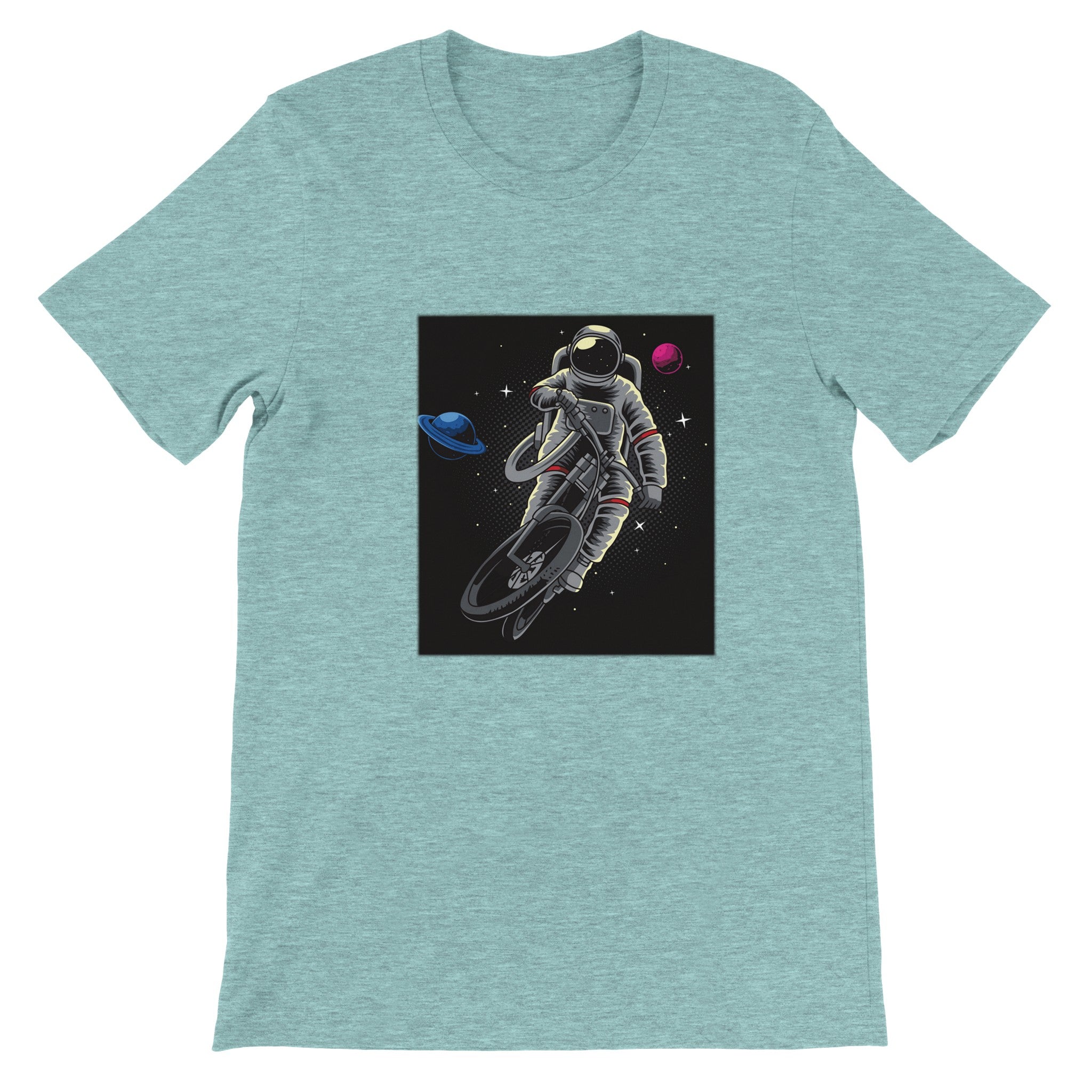 Budget Unisex Crewneck T-shirt/Astronaut-Motobike - Enet Images
