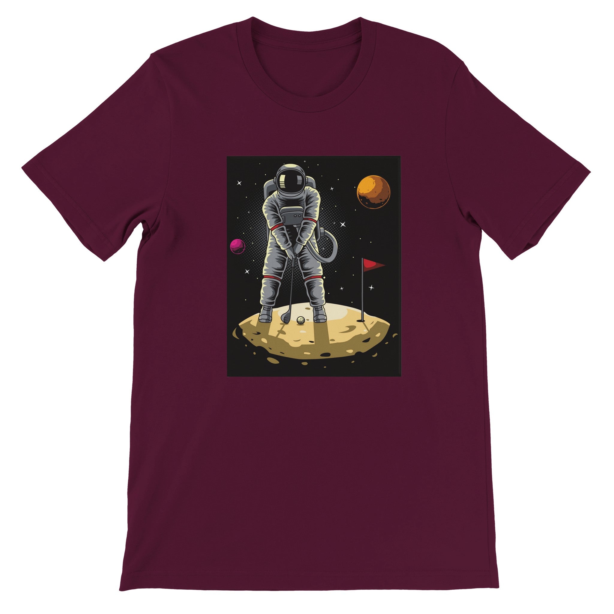 Budget Unisex Crewneck T-shirt/Astronaut-Golf - Enet Images