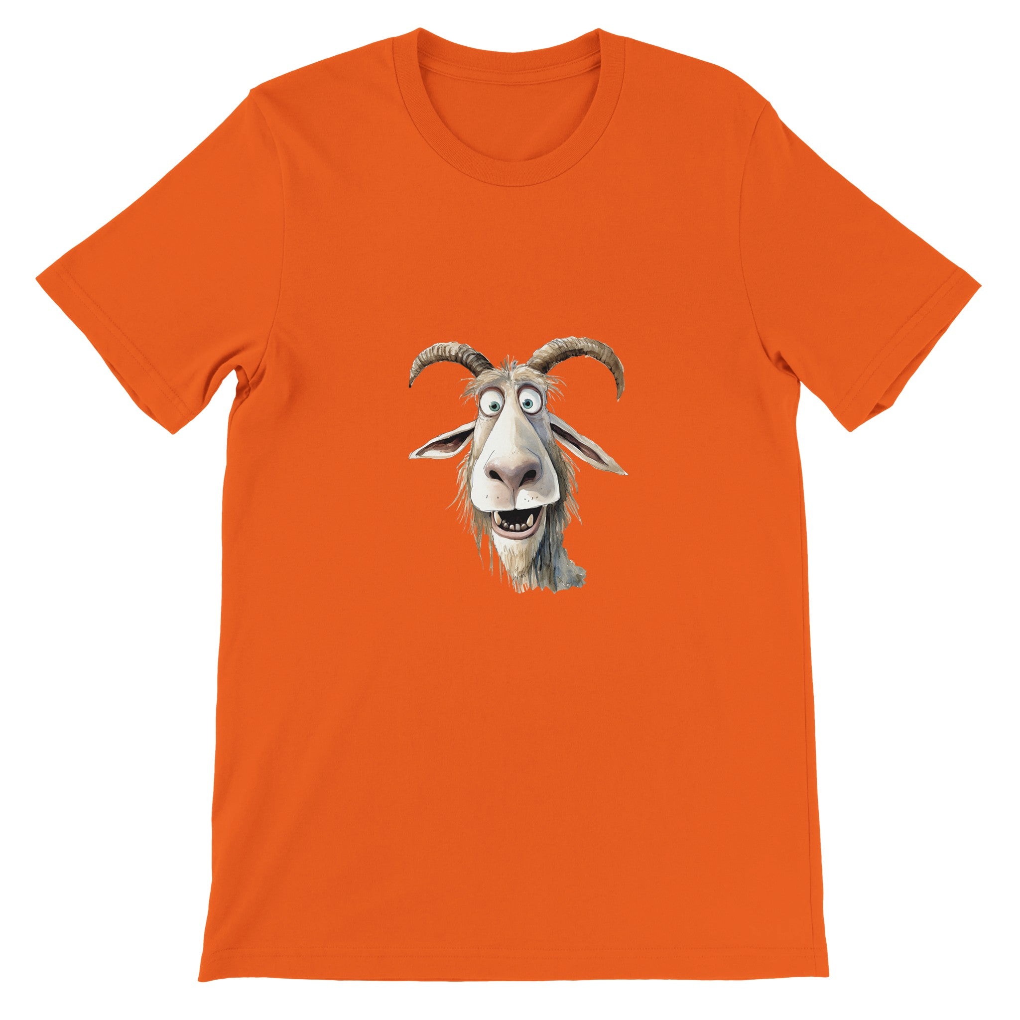 Budget Unisex Crewneck T-shirt/Funny-Goat - Enet Images