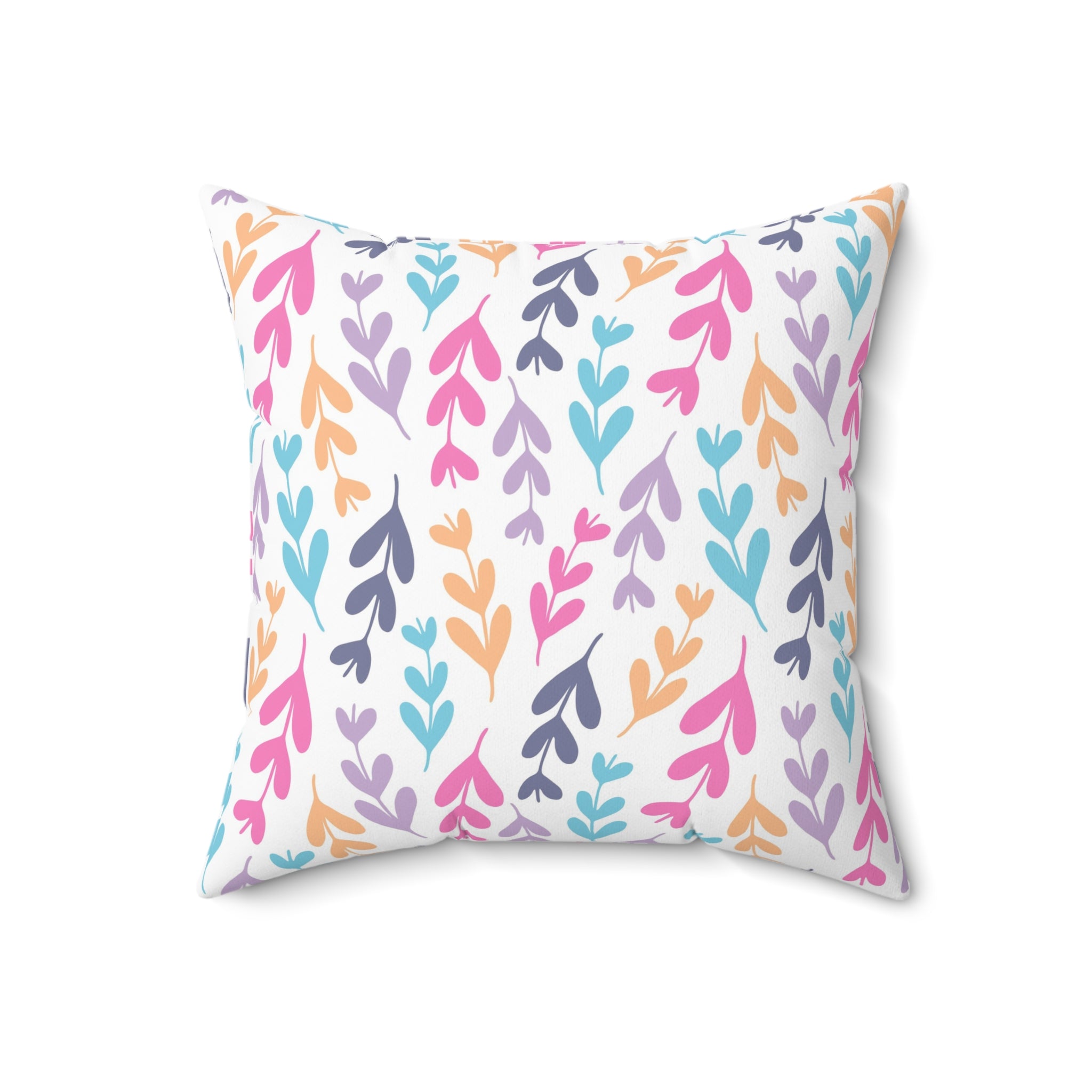 Valentine Heart Flowers/Spun Polyester Square Pillow - Enet Images