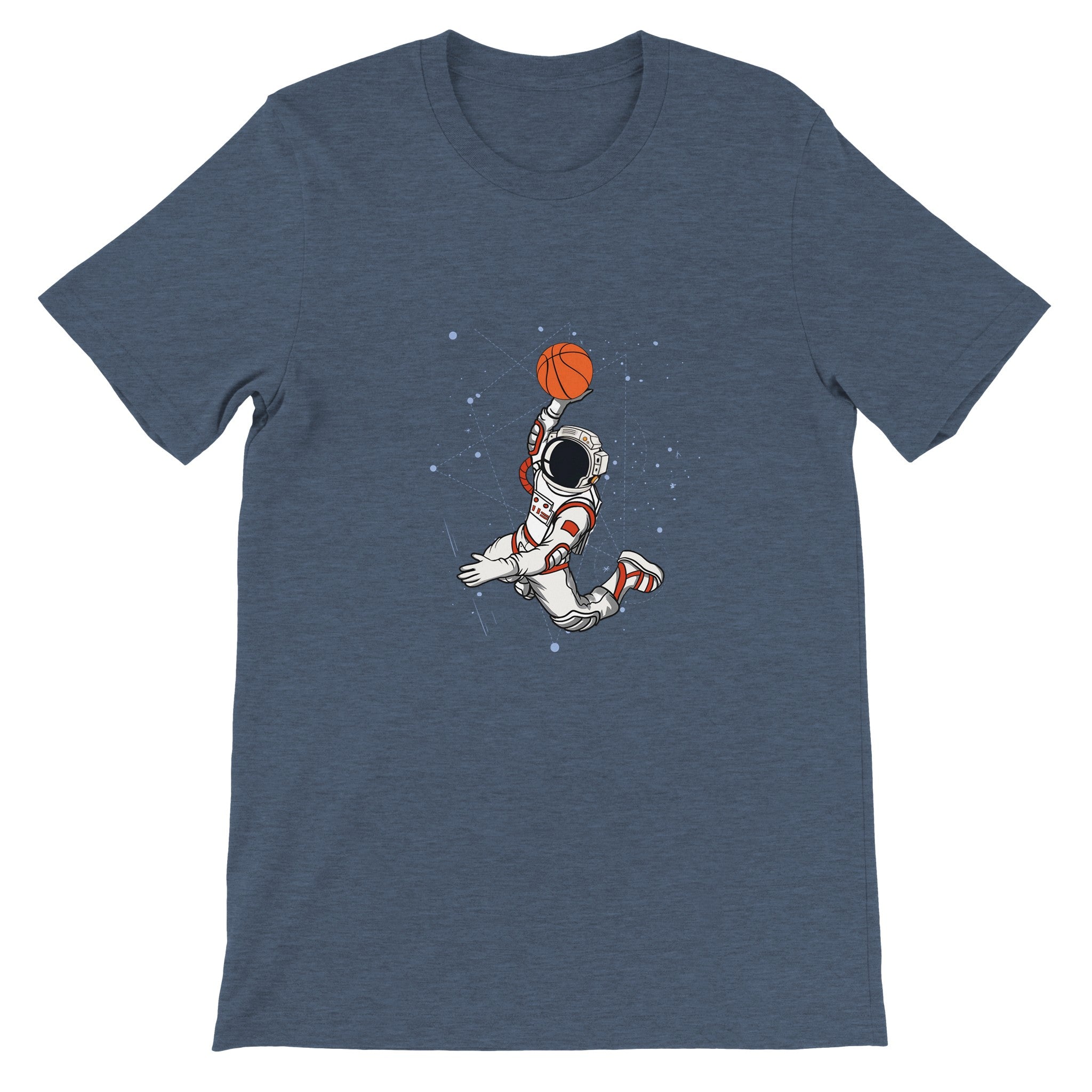 Budget Unisex Crewneck T-shirt/Astronaut-Slam-Dunk - Enet Images