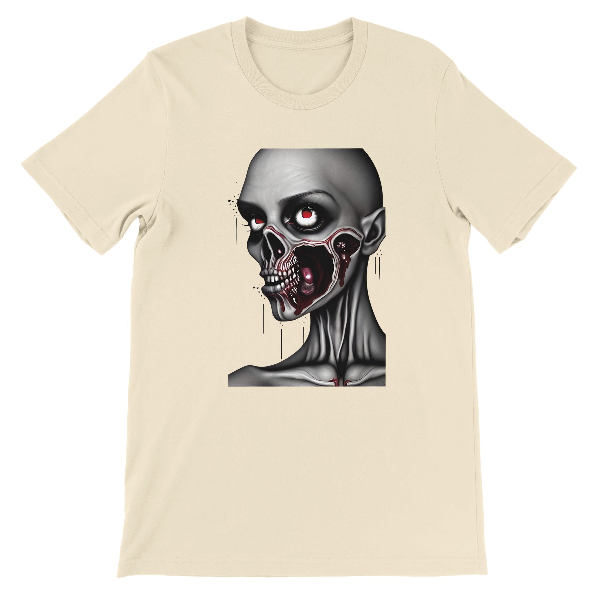Budget Unisex Crewneck T-shirt/Zombie-Portrait - Enet Images