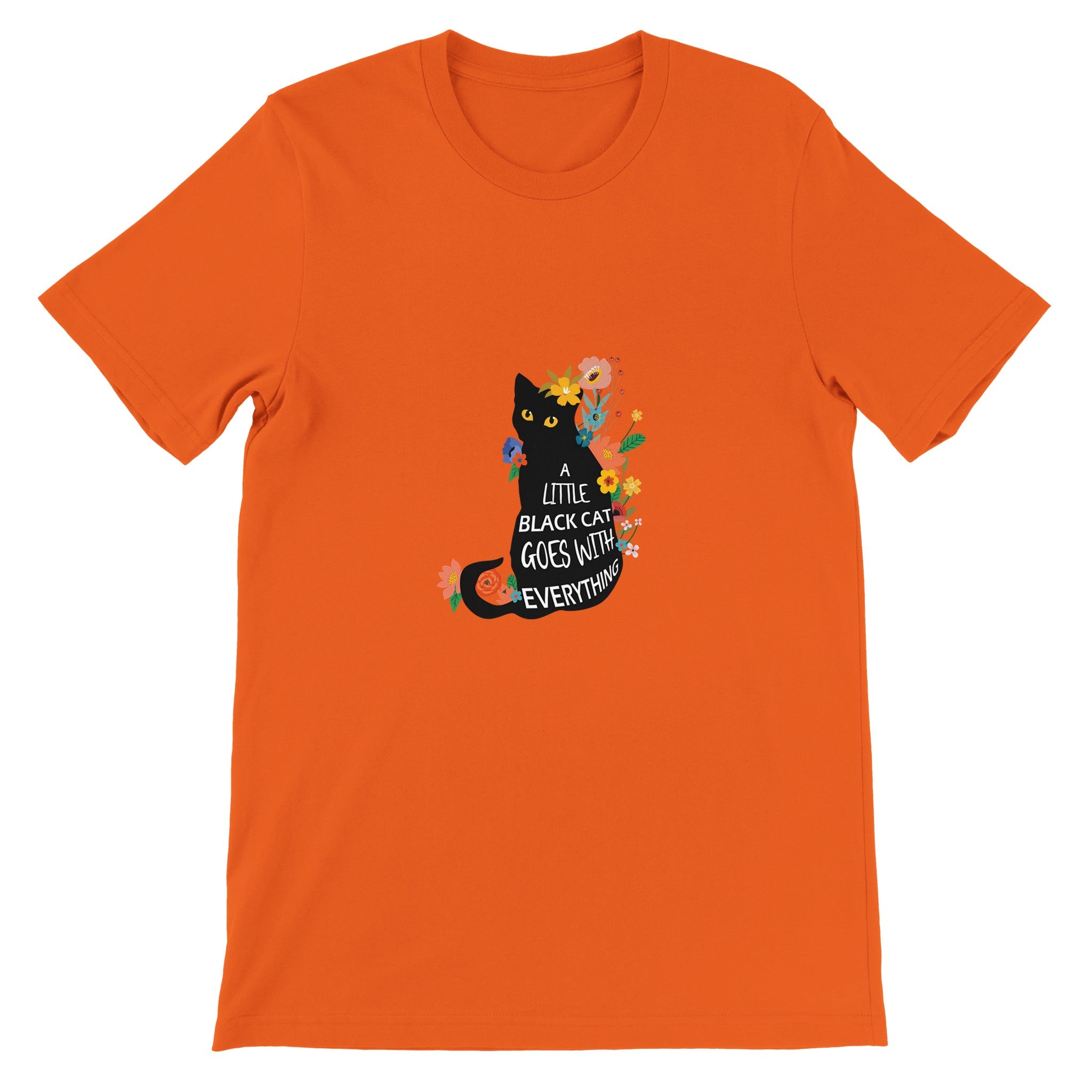 Budget Unisex Crewneck T-shirt/Black-Cat-Is-Everything - Enet Images