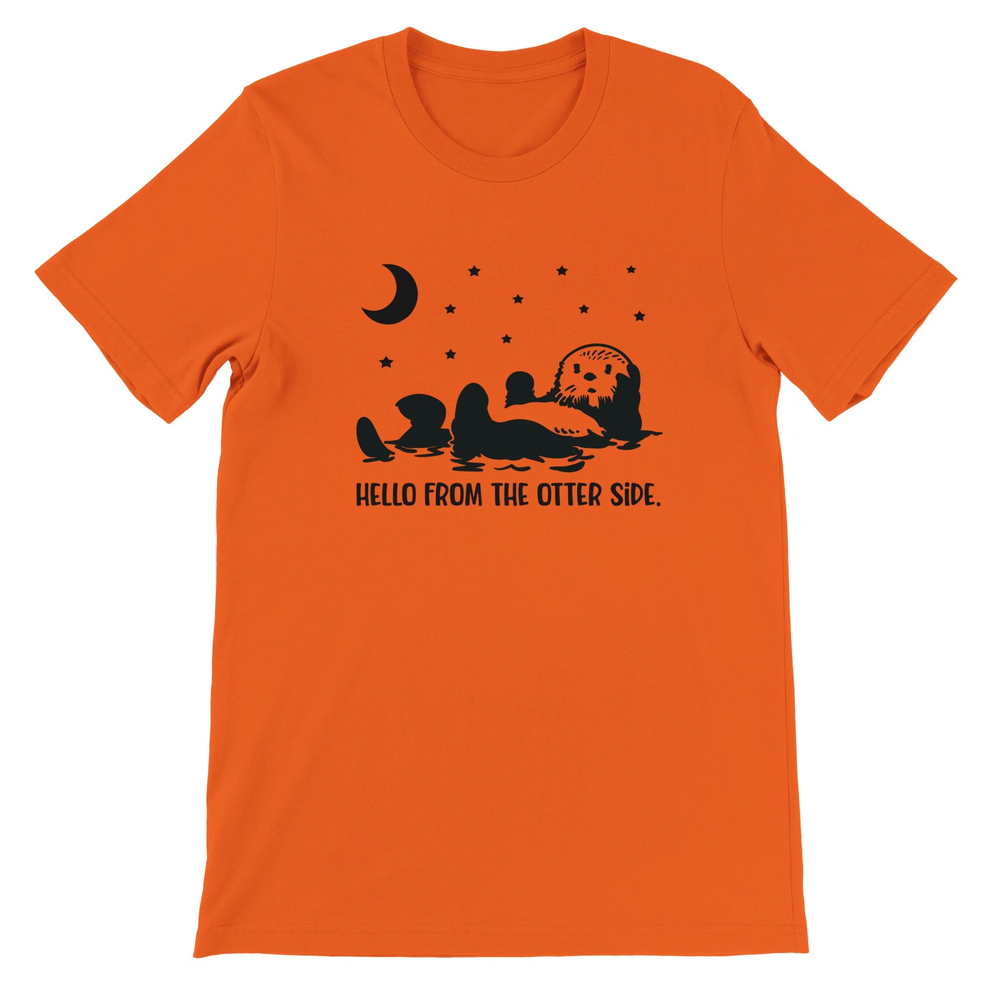 Budget Unisex Crewneck T-shirt/Hello-From-The-Otter-Side - Enet Images