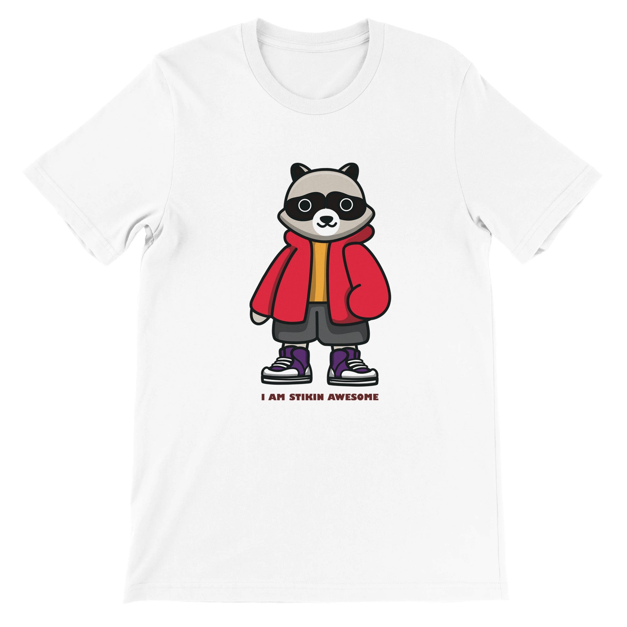 Budget Unisex Crewneck T-shirt/Skunk-Stikin-Awesome - Enet Images