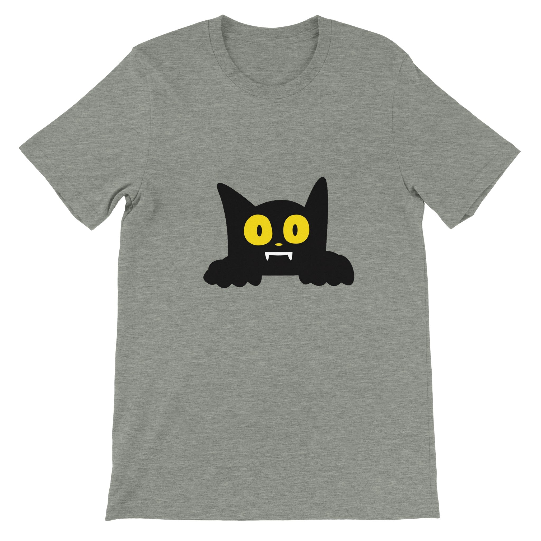 Budget Unisex Crewneck T-shirt/Cat-Halloween - Enet Images