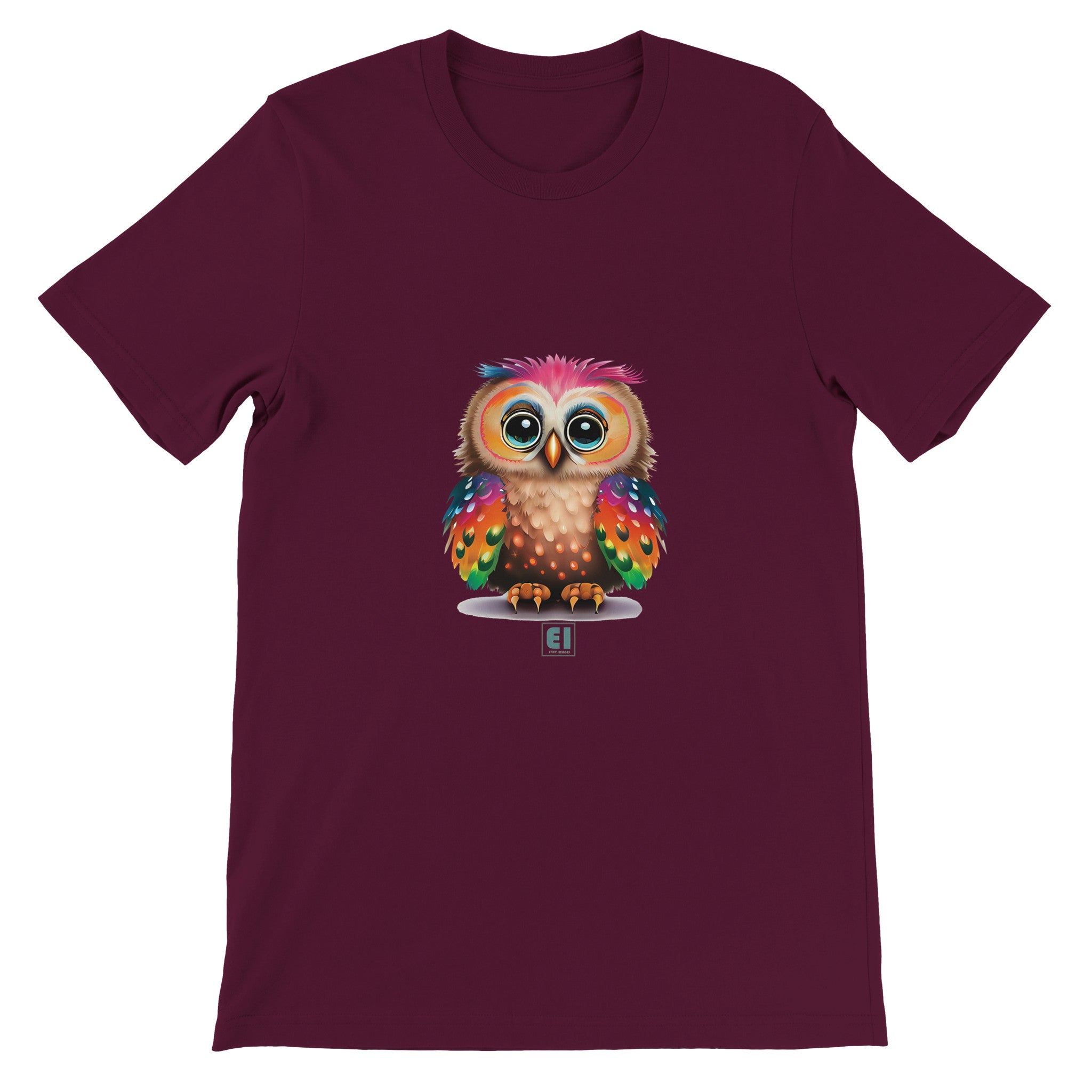Budget Unisex Crewneck T-shirt/Funny-Baby-Owl - Enet Images