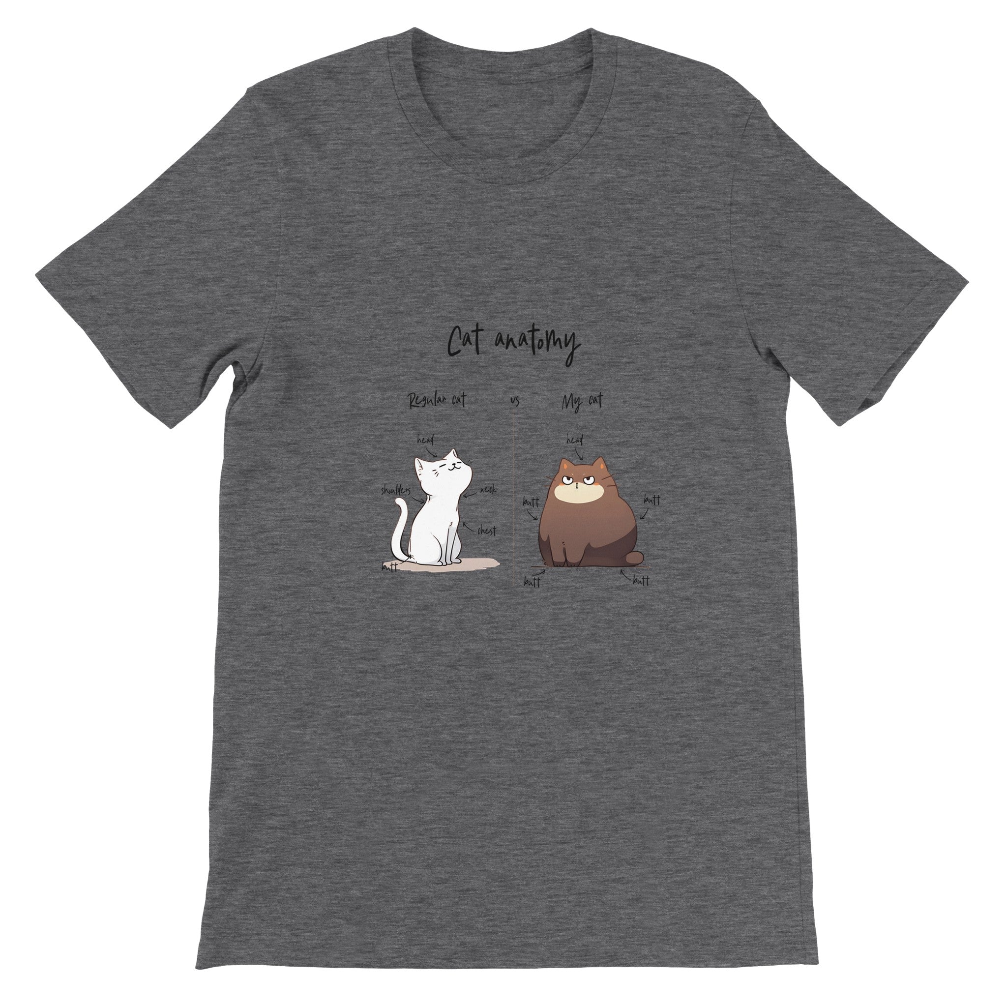 Budget Unisex Crewneck T-shirt/Cat-Anatomy - Enet Images