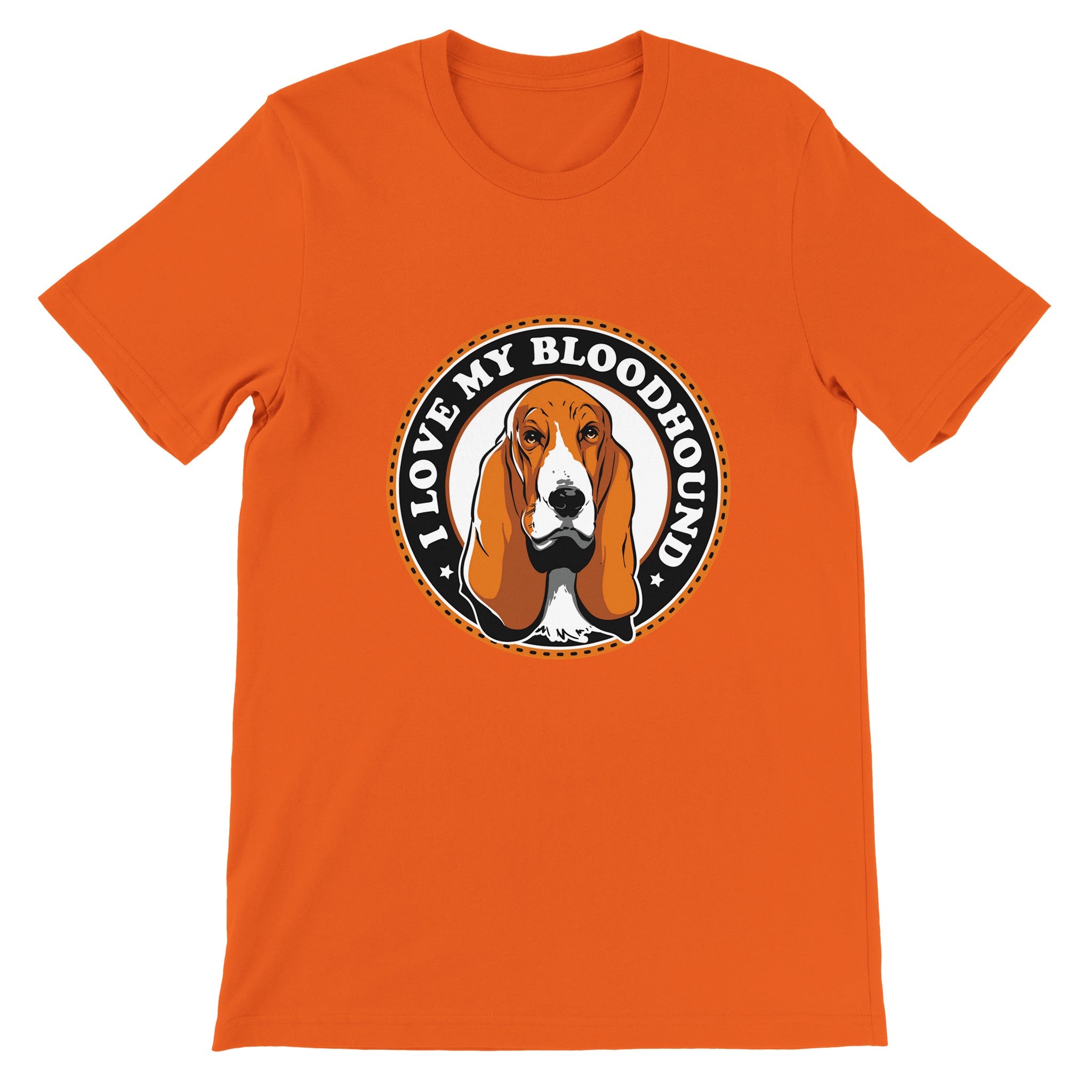 Budget Unisex Crewneck T-shirt/Bloodhound-Dog - Enet Images