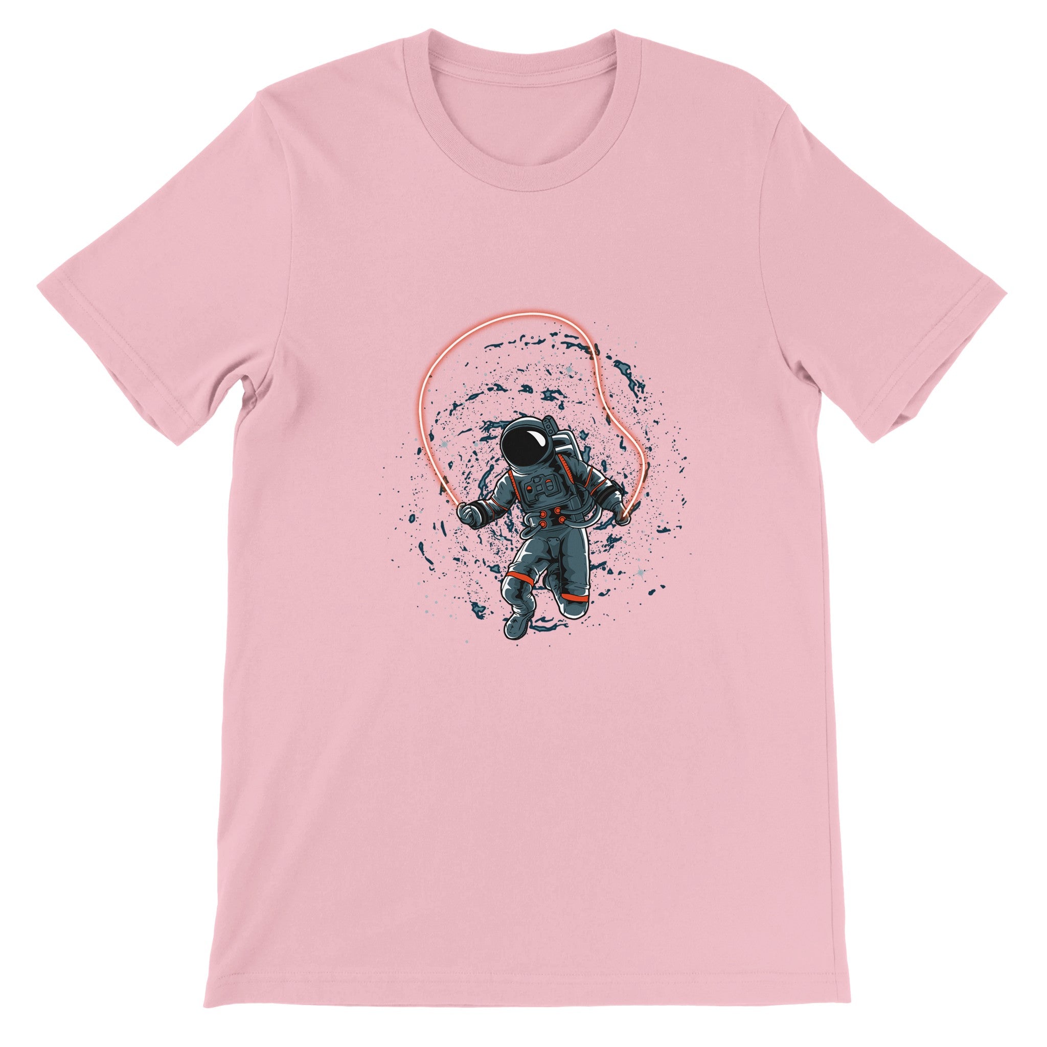 Budget Unisex Crewneck T-shirt/Astronaut-Playing - Enet Images