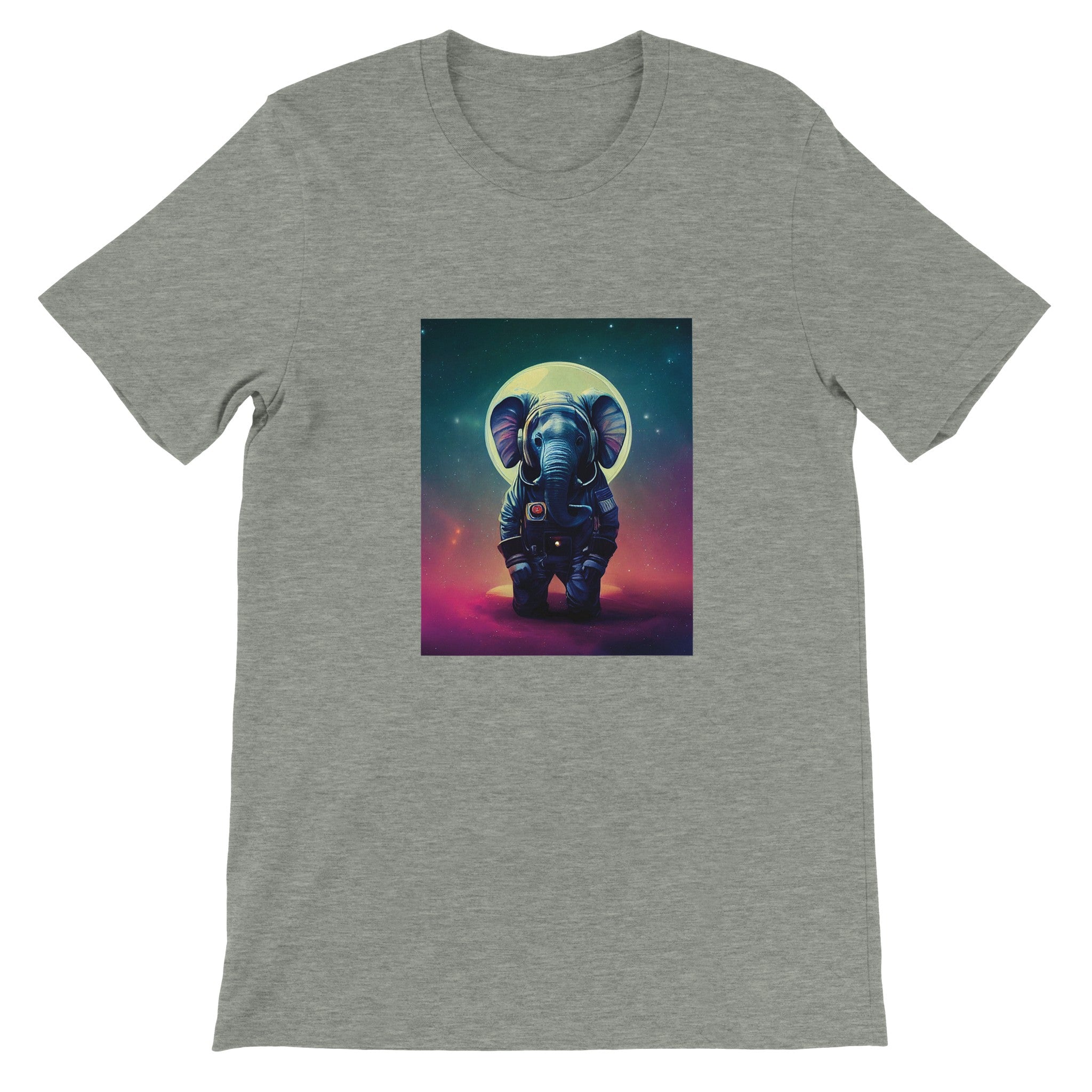 Budget Unisex Crewneck T-shirt/Astronaut-Elephant - Enet Images