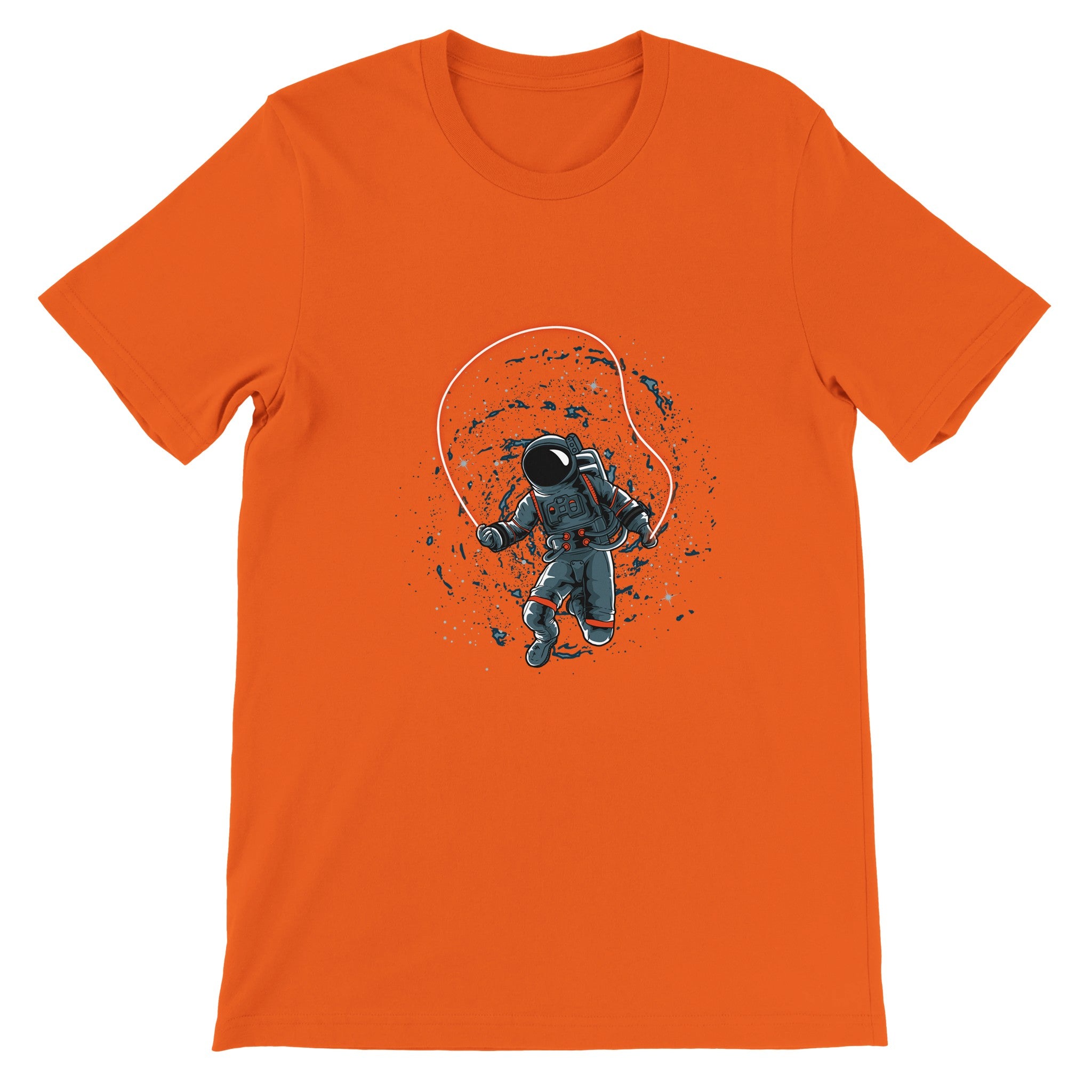 Budget Unisex Crewneck T-shirt/Astronaut-Playing - Enet Images