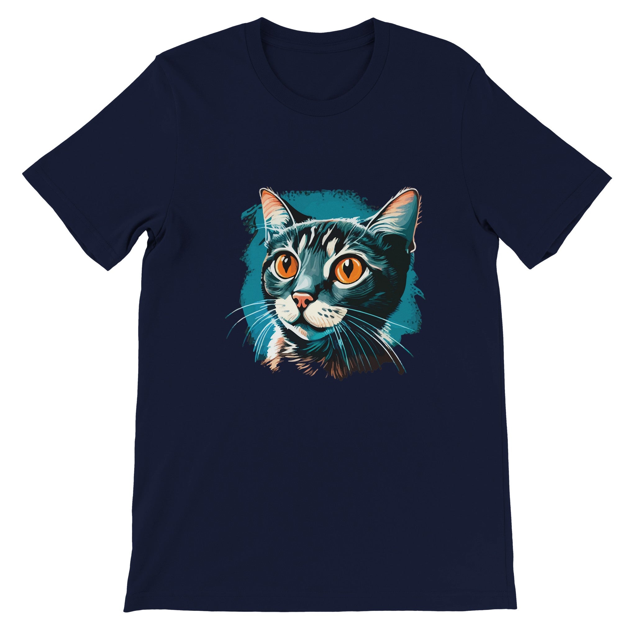 Budget Unisex Crewneck T-shirt/Blue-Cat - Enet Images
