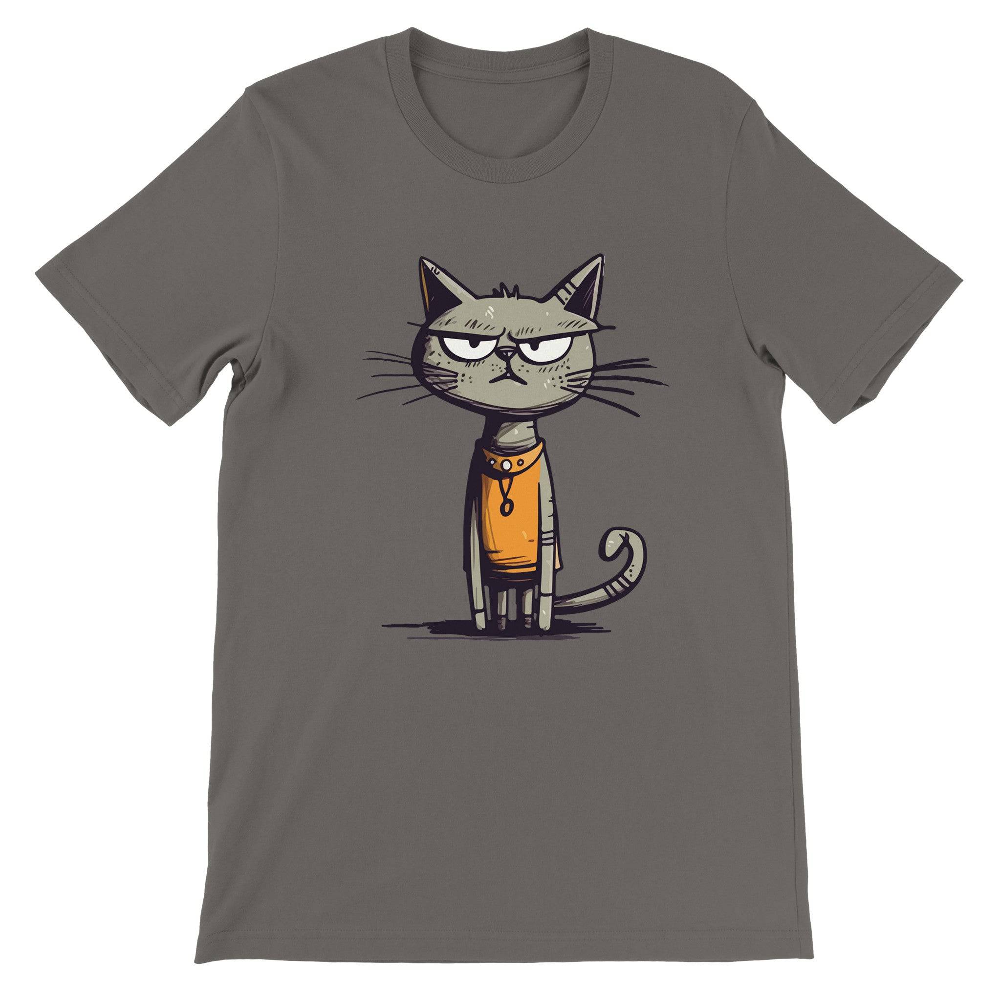 Budget Unisex Crewneck T-shirt/Egyptian-Funny-Cat - Enet Images