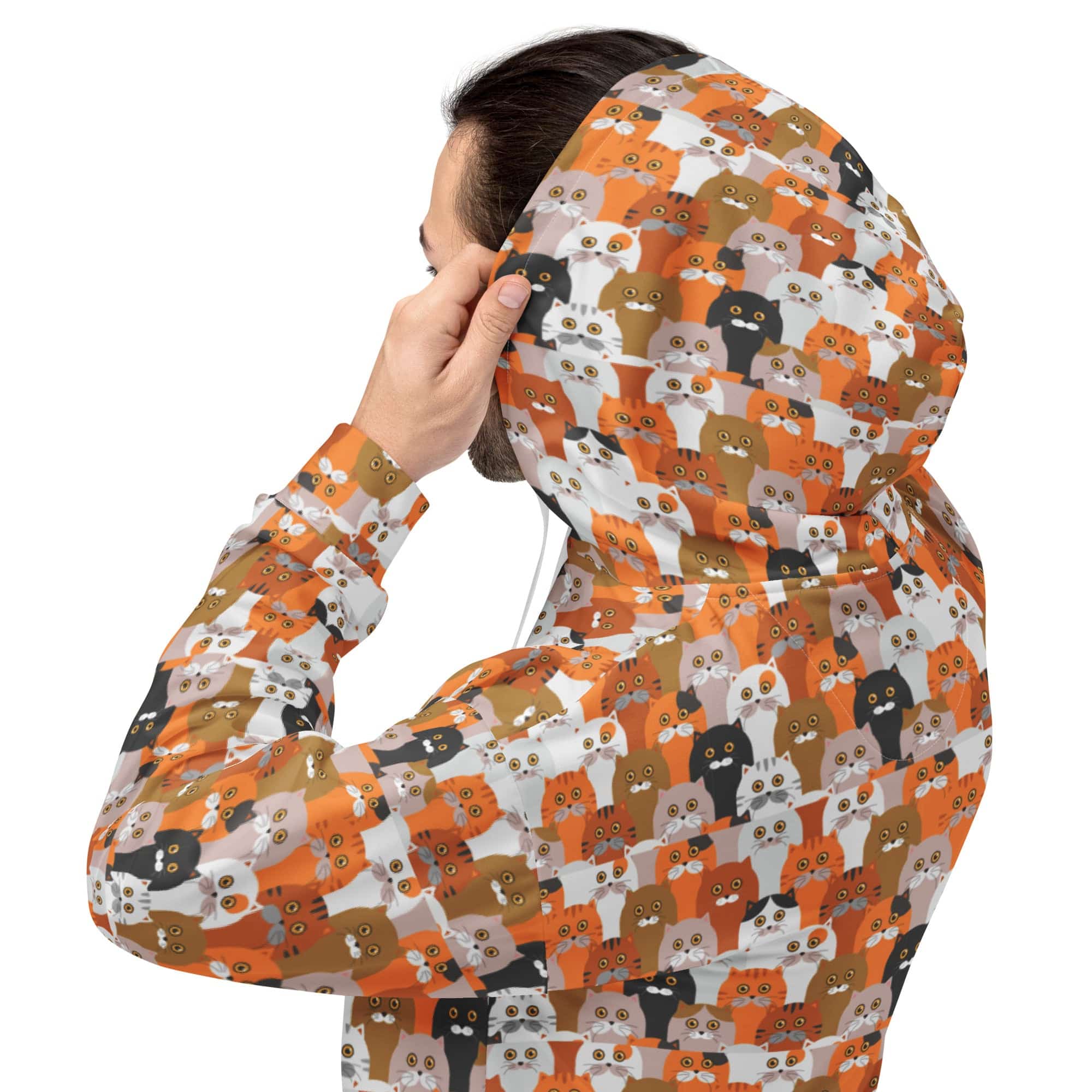 All-Over Print Unisex Hoodie/Crowd-Of-Funny-Cats - Enet Images