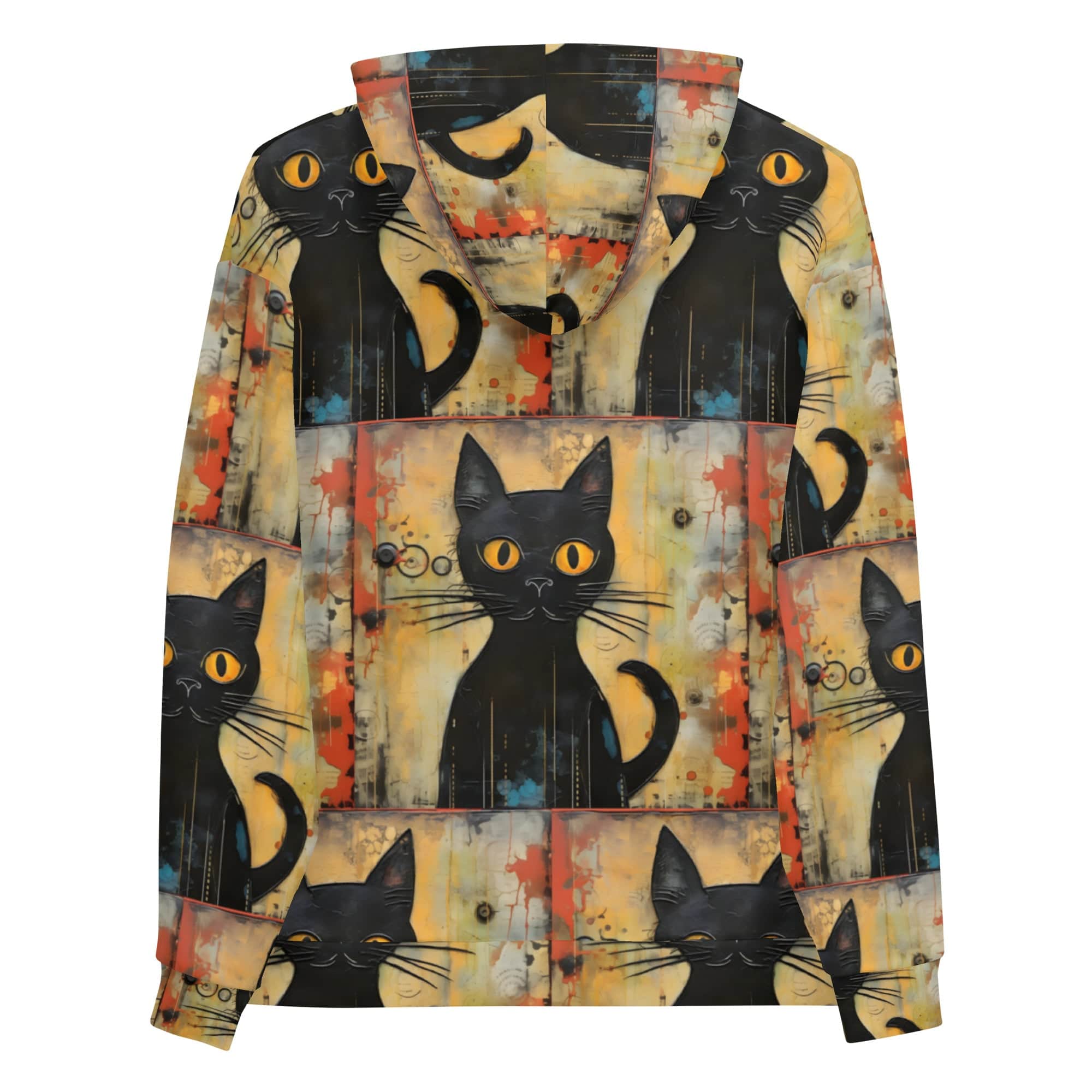 All-Over Print Unisex Hoodie/Funny-Creepy-Cat - Enet Images