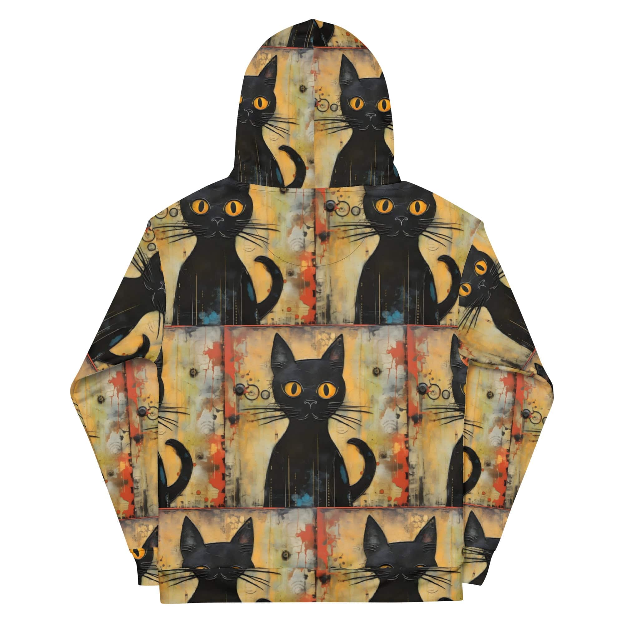 All-Over Print Unisex Hoodie/Funny-Creepy-Cat - Enet Images