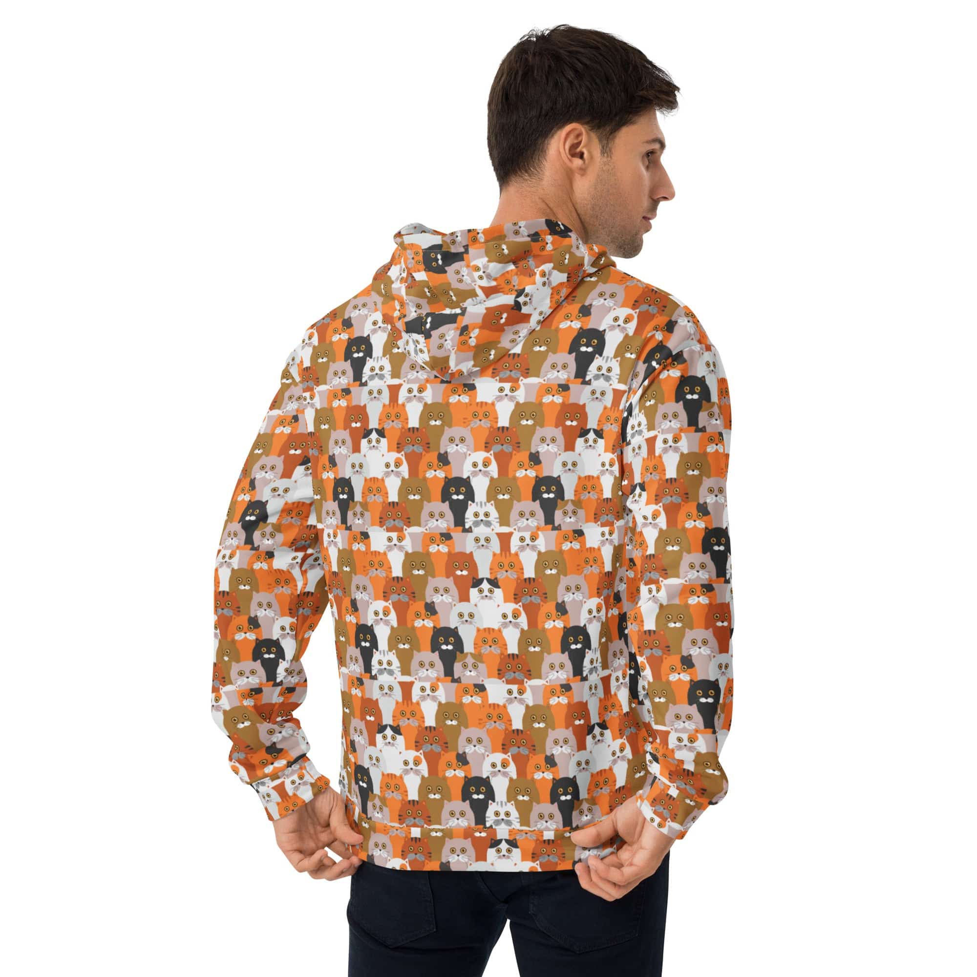 All-Over Print Unisex Hoodie/Crowd-Of-Funny-Cats - Enet Images