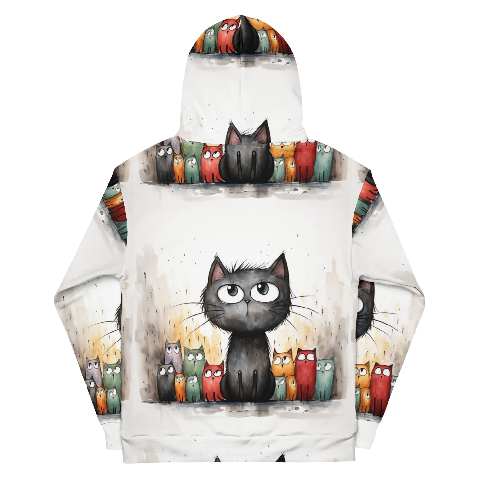 All-Over Print Unisex Hoodie/Art-Funny-Cat - Enet Images