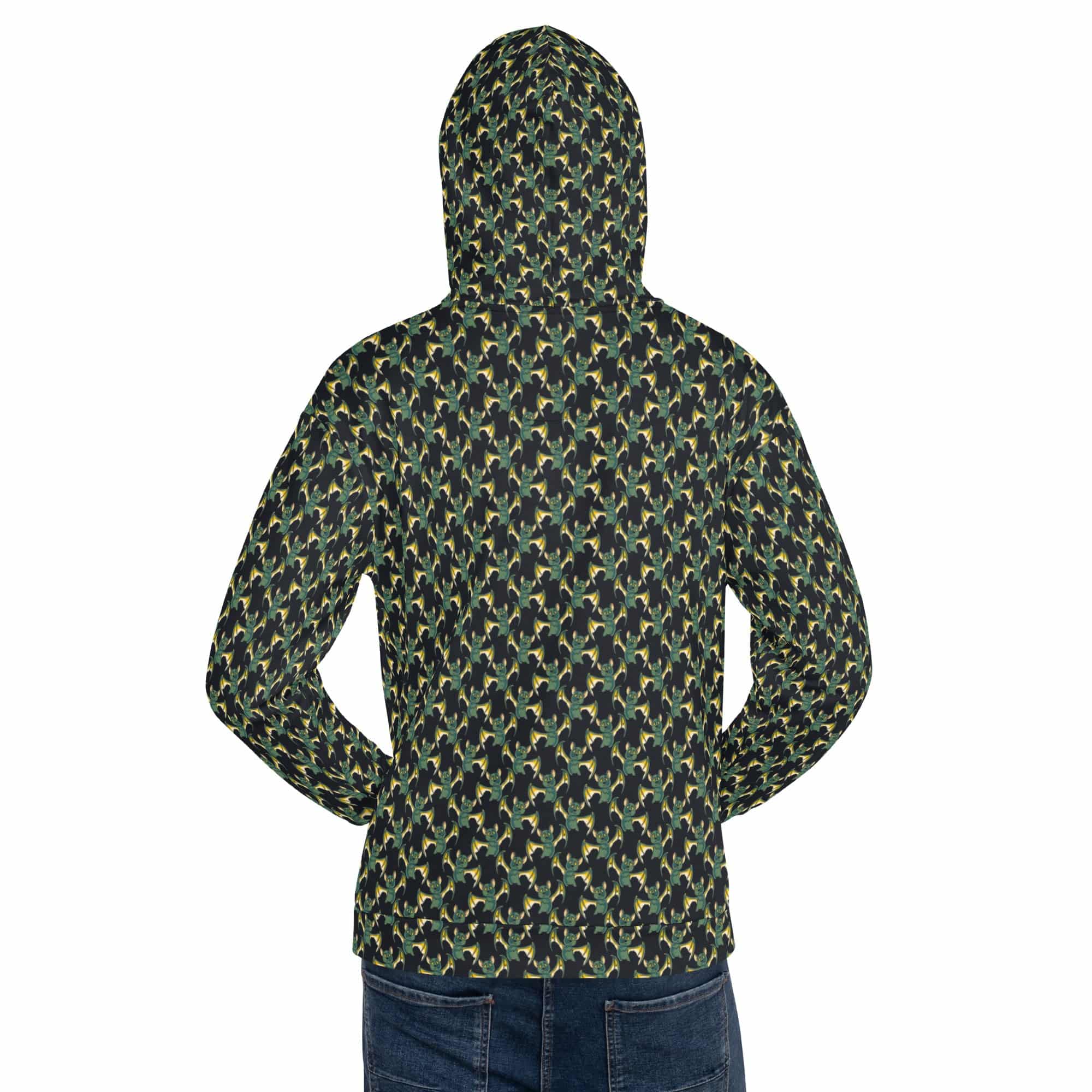 All-Over Print Unisex Hoodie/Bat-Spooky-Halloween - Enet Images