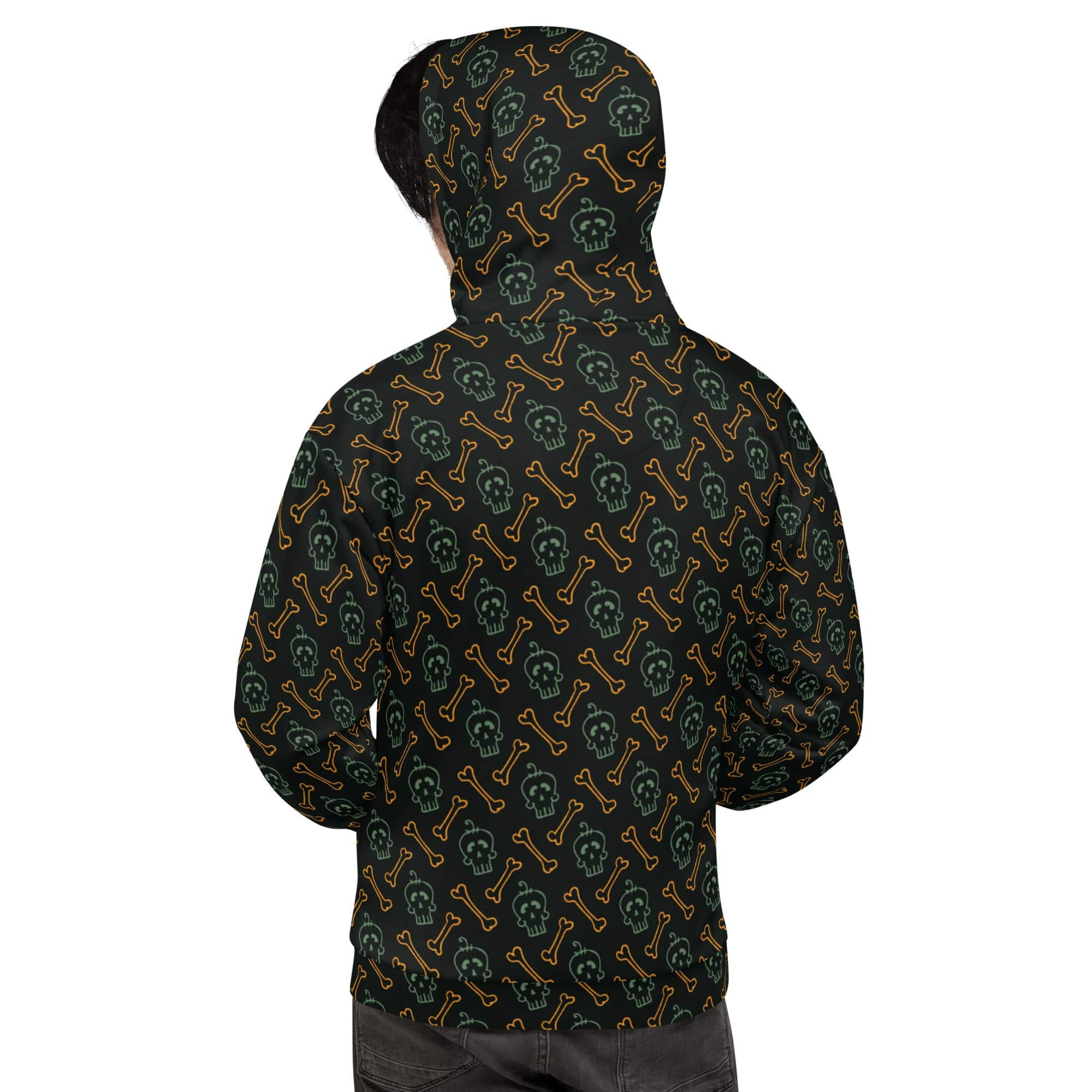 All-Over Print Unisex Hoodie/Bones-Skulls - Enet Images