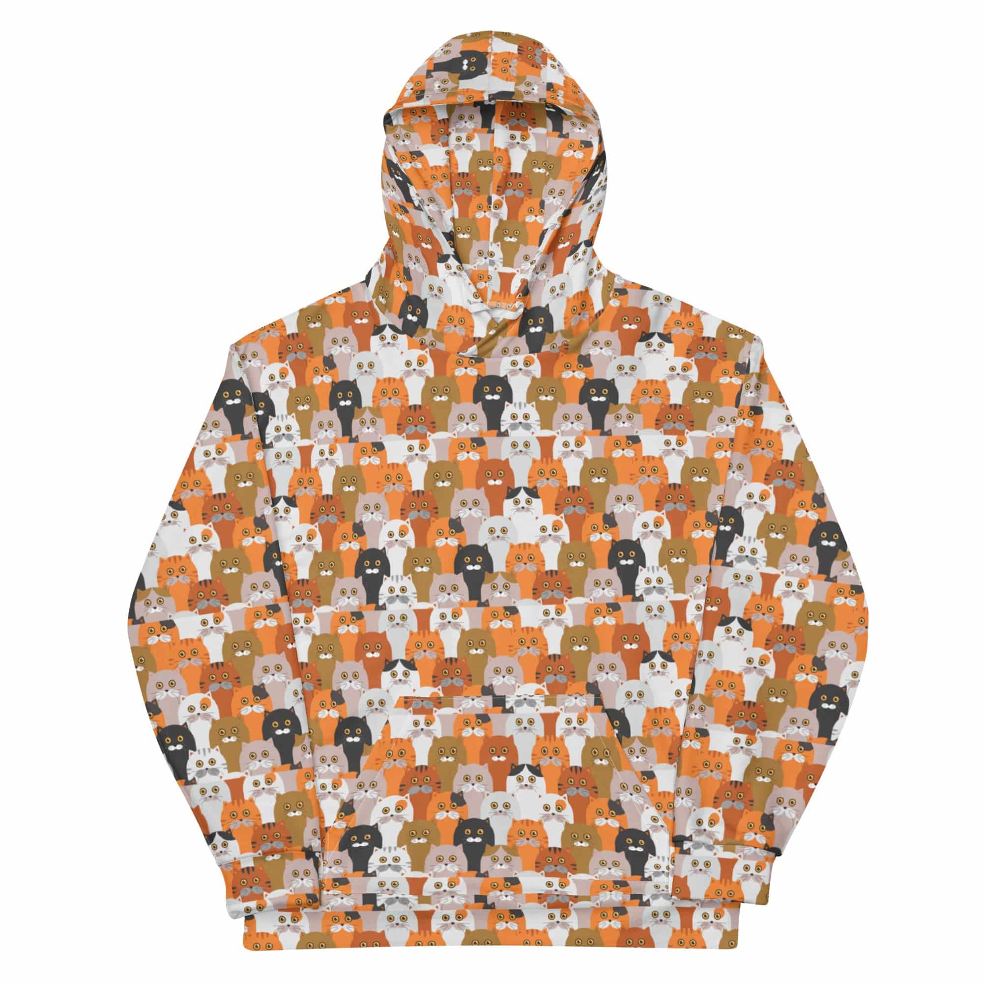 All-Over Print Unisex Hoodie/Crowd-Of-Funny-Cats - Enet Images