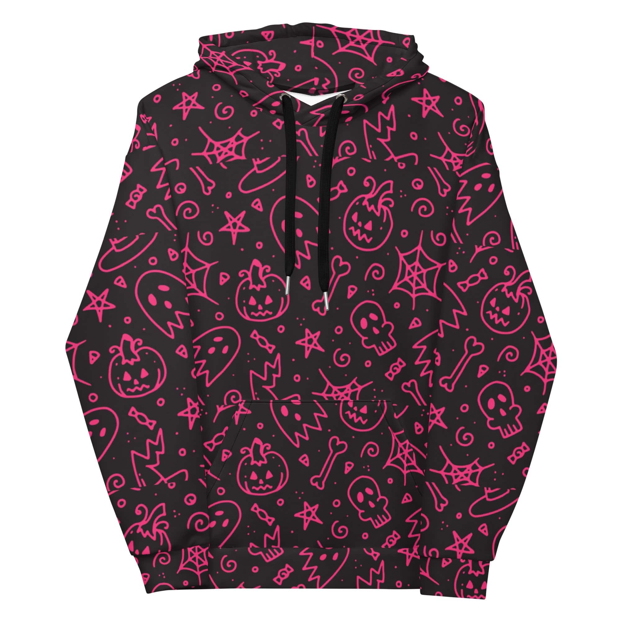 All-Over Print Unisex Hoodie/Spooky-Drawns - Enet Images