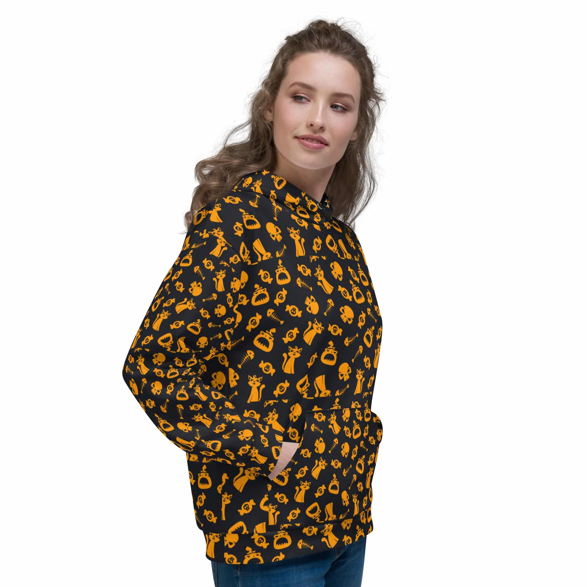 All-Over Print Unisex Hoodie/Spooky-Halloween - Enet Images
