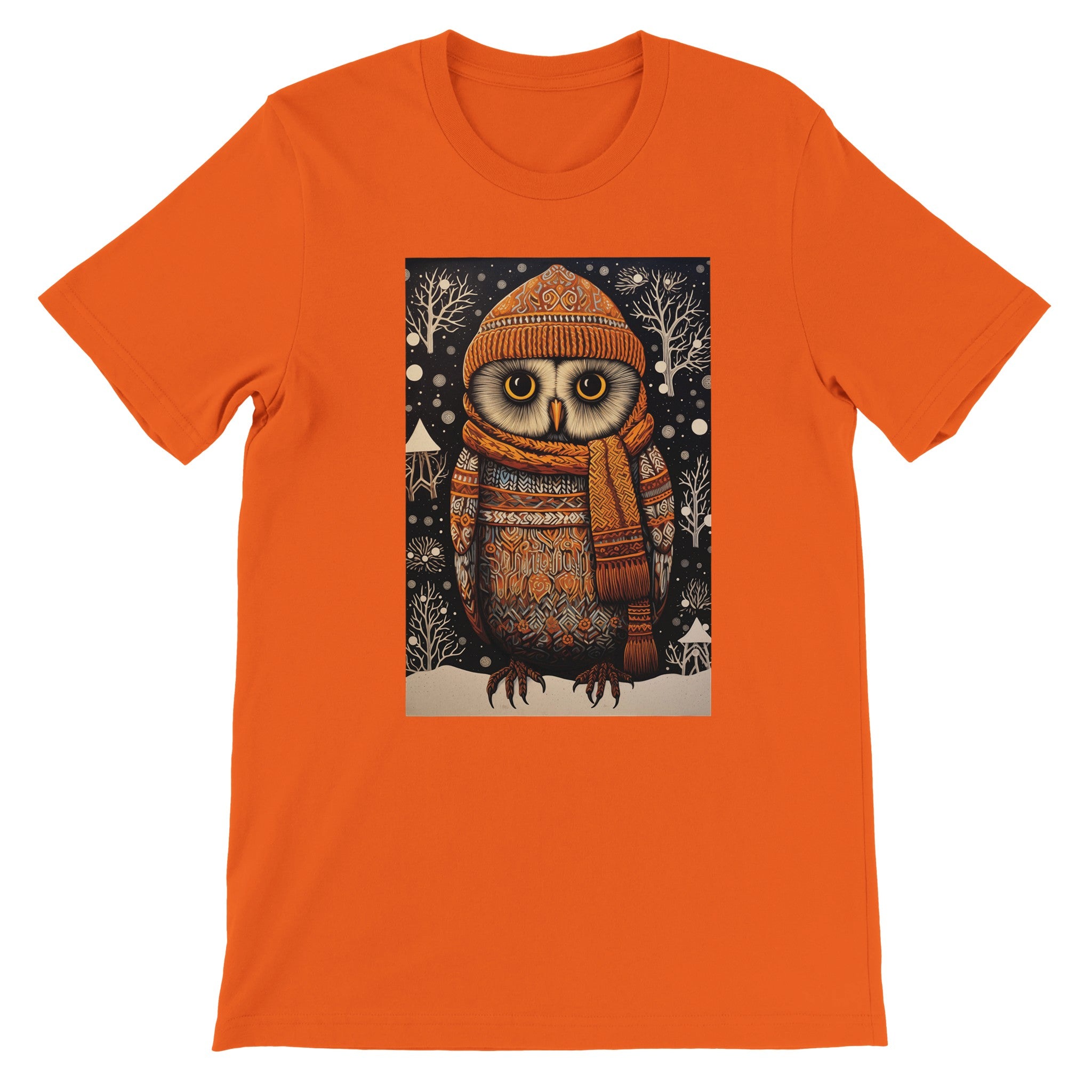 Budget Unisex Crewneck T-shirt/Owl-Winter - Enet Images