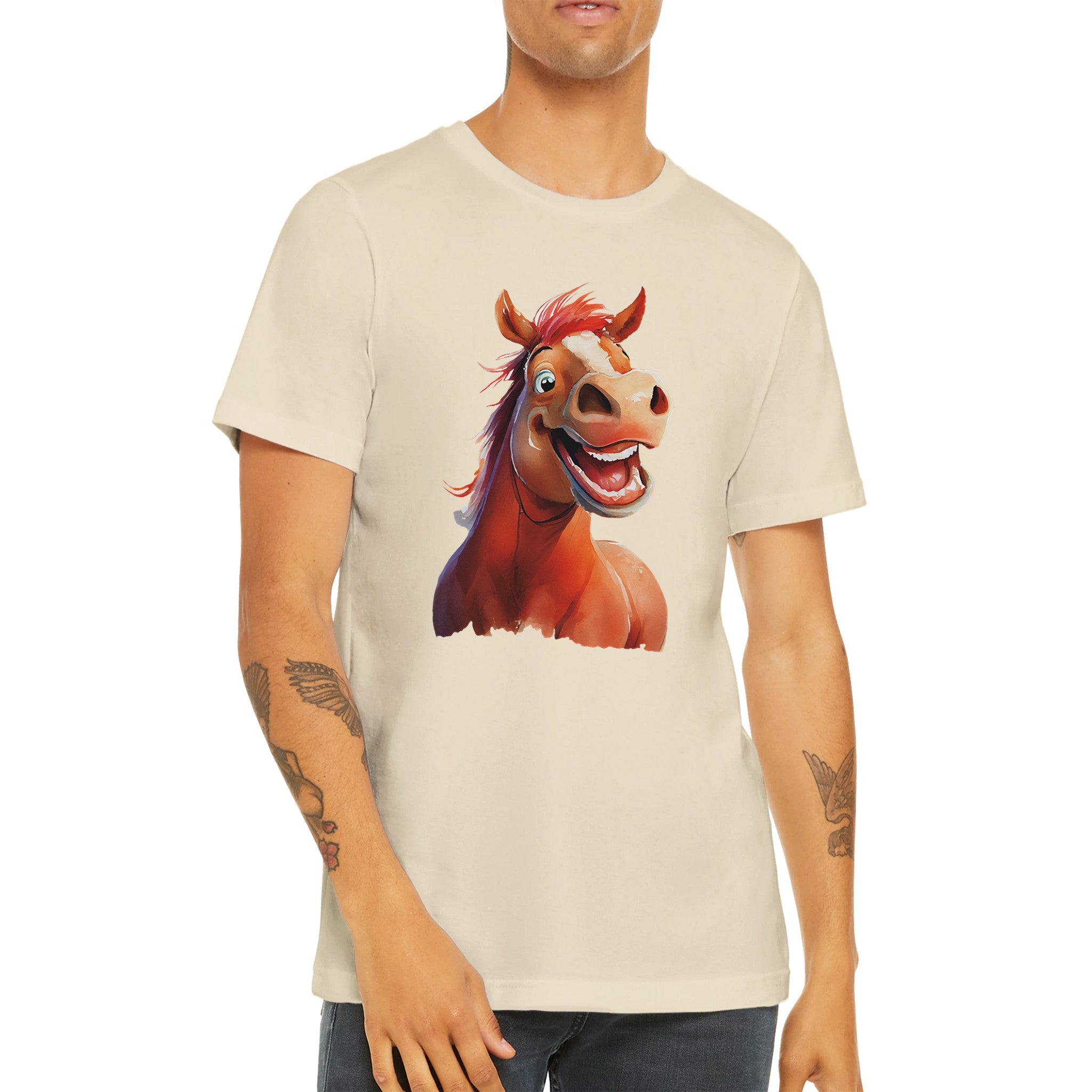 Budget Unisex Crewneck T-shirt/Happy-Horse - Enet Images