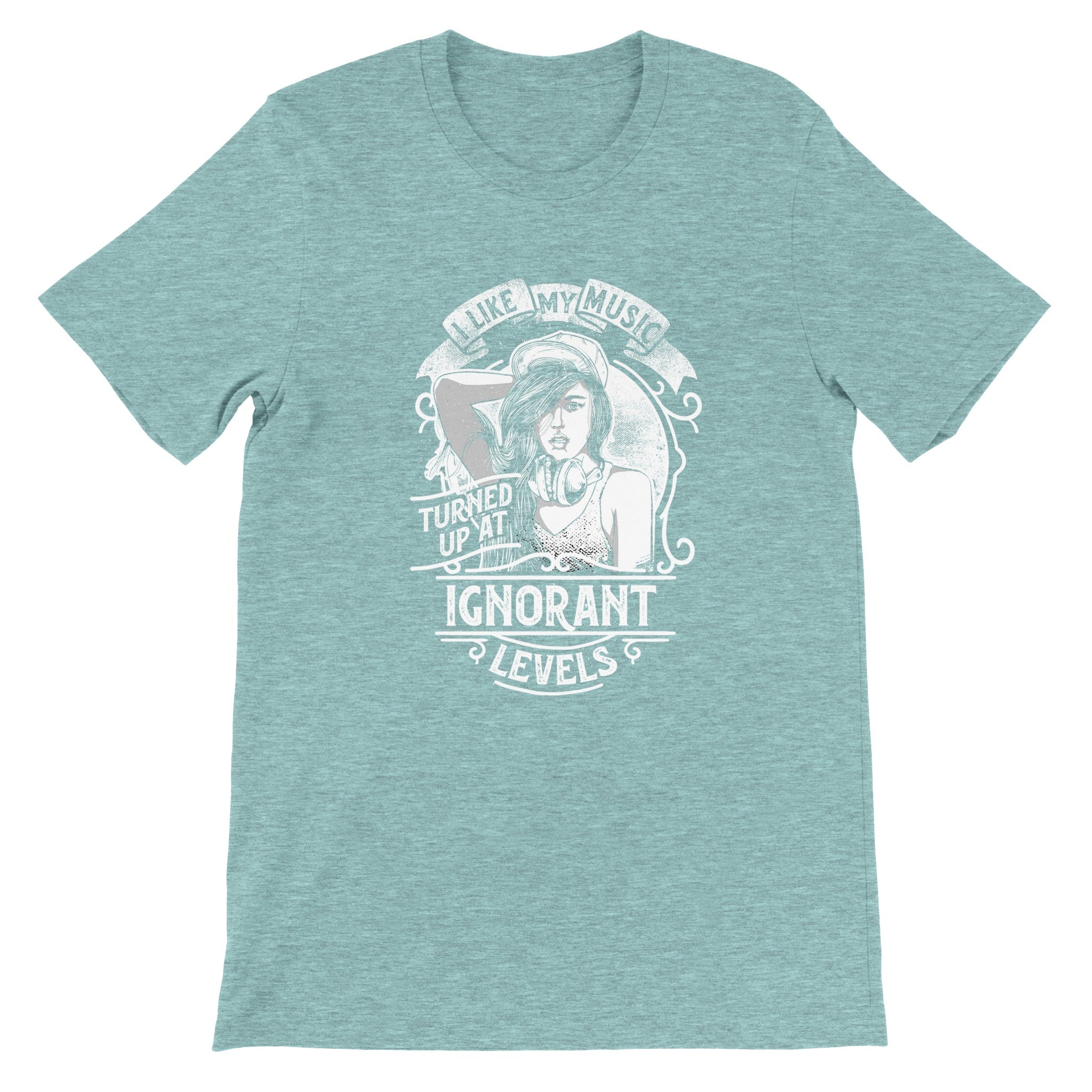 Budget Unisex Crewneck T-shirt/I-Like-My-Music - Enet Images