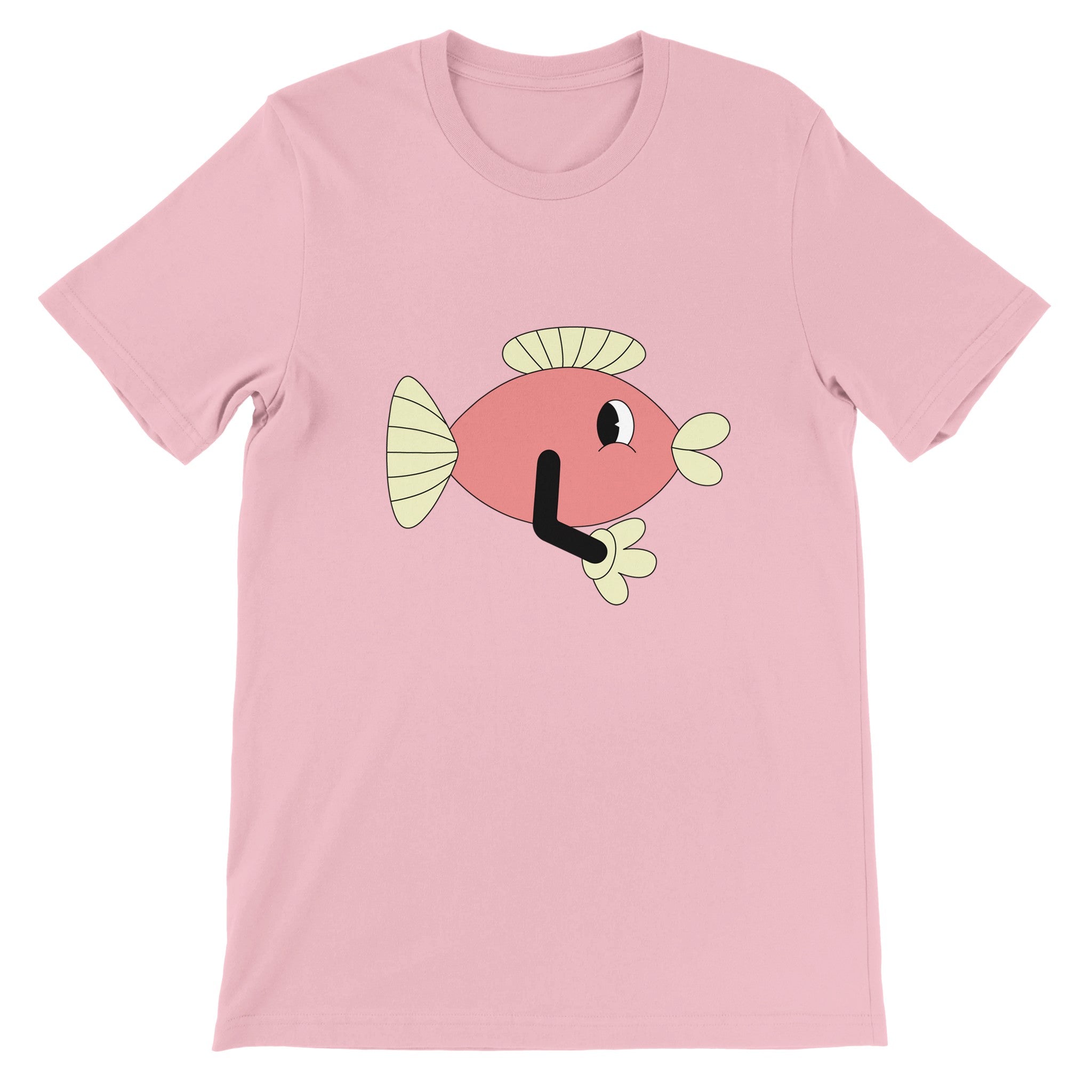 Budget Unisex Crewneck T-shirt/Funny-Fish - Enet Images
