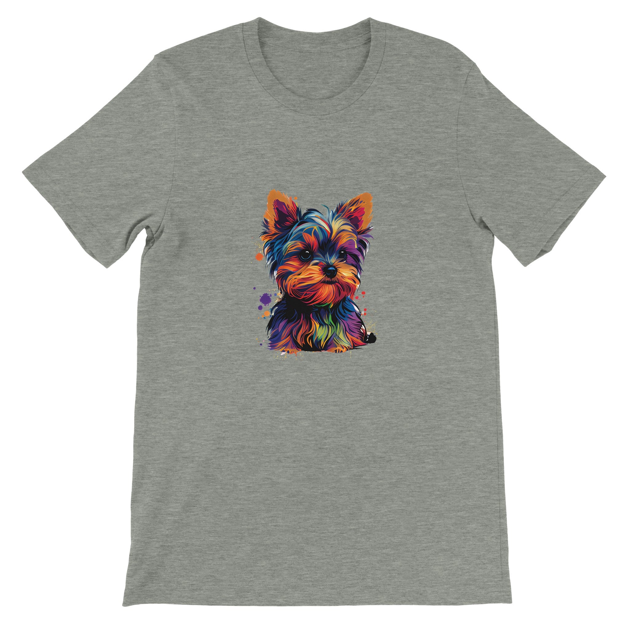 Budget Unisex Crewneck T-shirt/Yorkie-Colorful - Enet Images