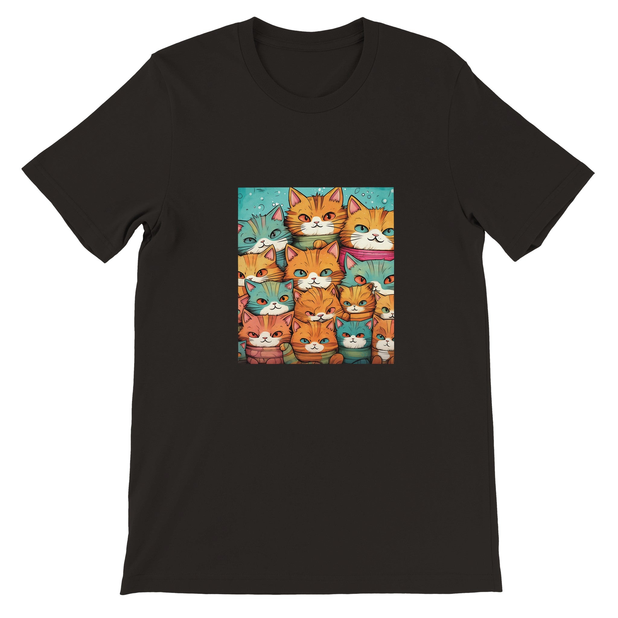 Budget Unisex Crewneck T-shirt/Crowd-Of-Cats - Enet Images