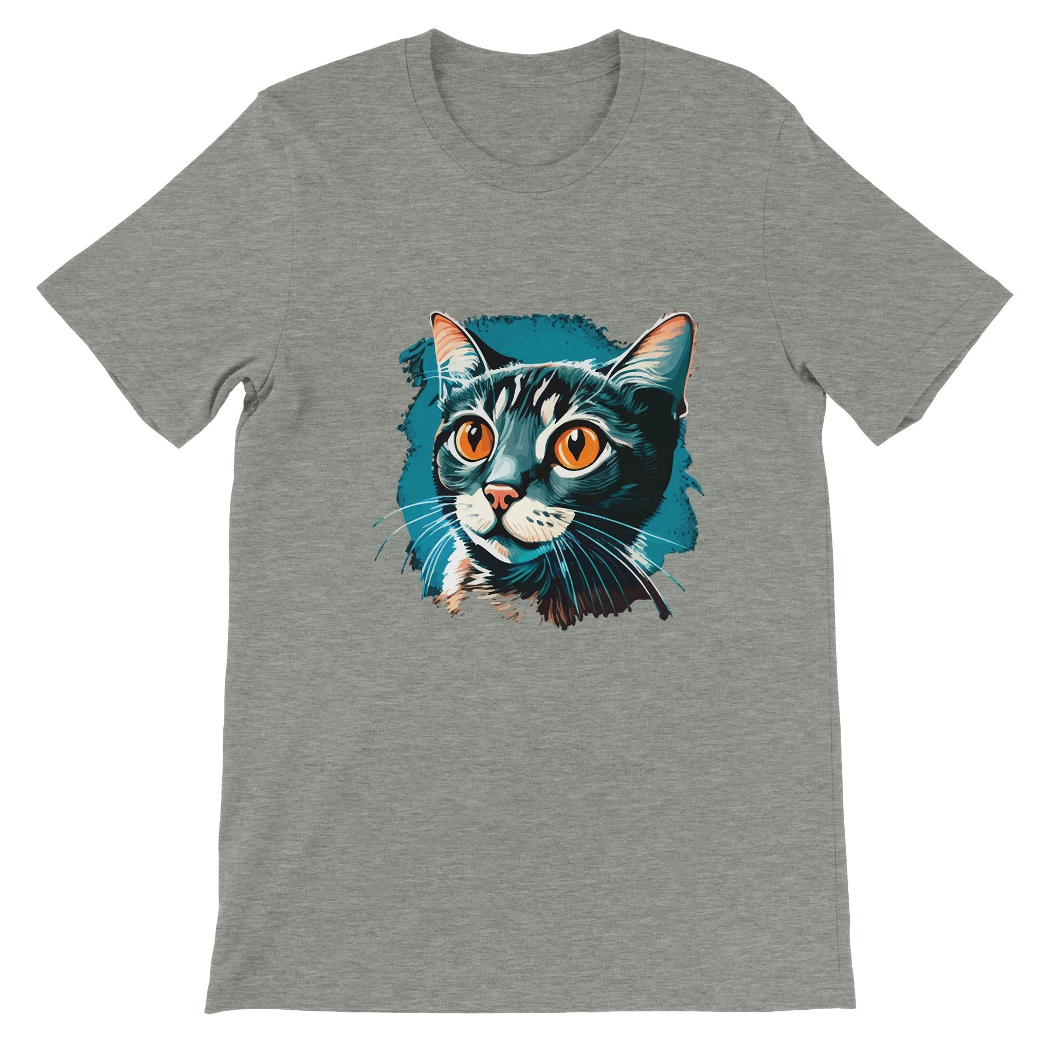 Budget Unisex Crewneck T-shirt/Blue-Cat - Enet Images