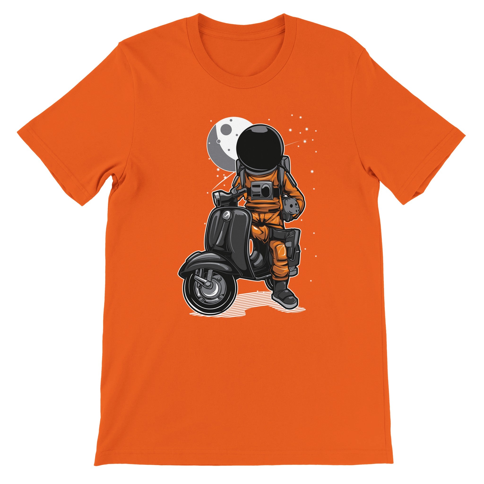 Budget Unisex Crewneck T-shirt/Astronaut-Scooter - Enet Images
