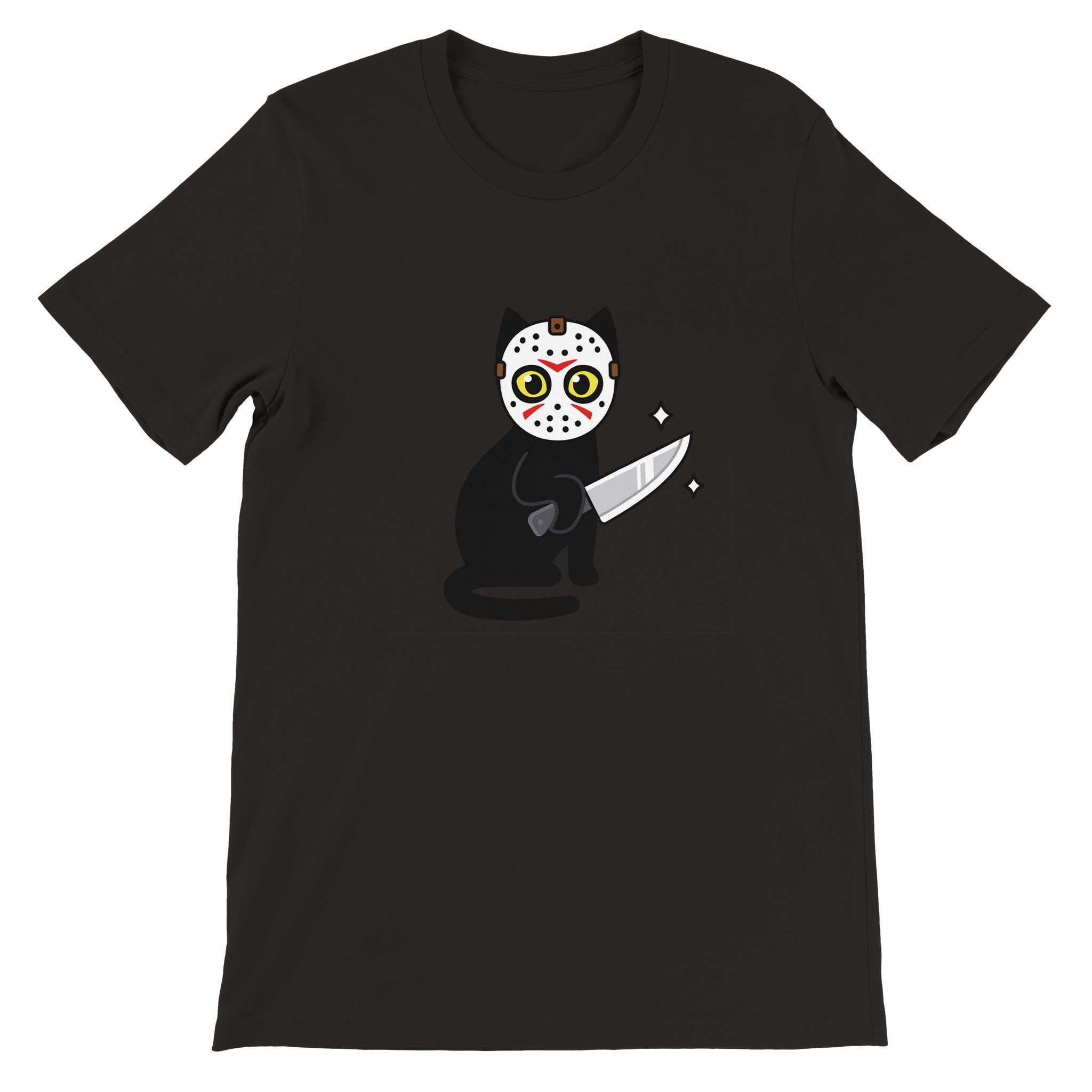 Budget Unisex Crewneck T-shirt/Cat-Killer-Halloween - Enet Images