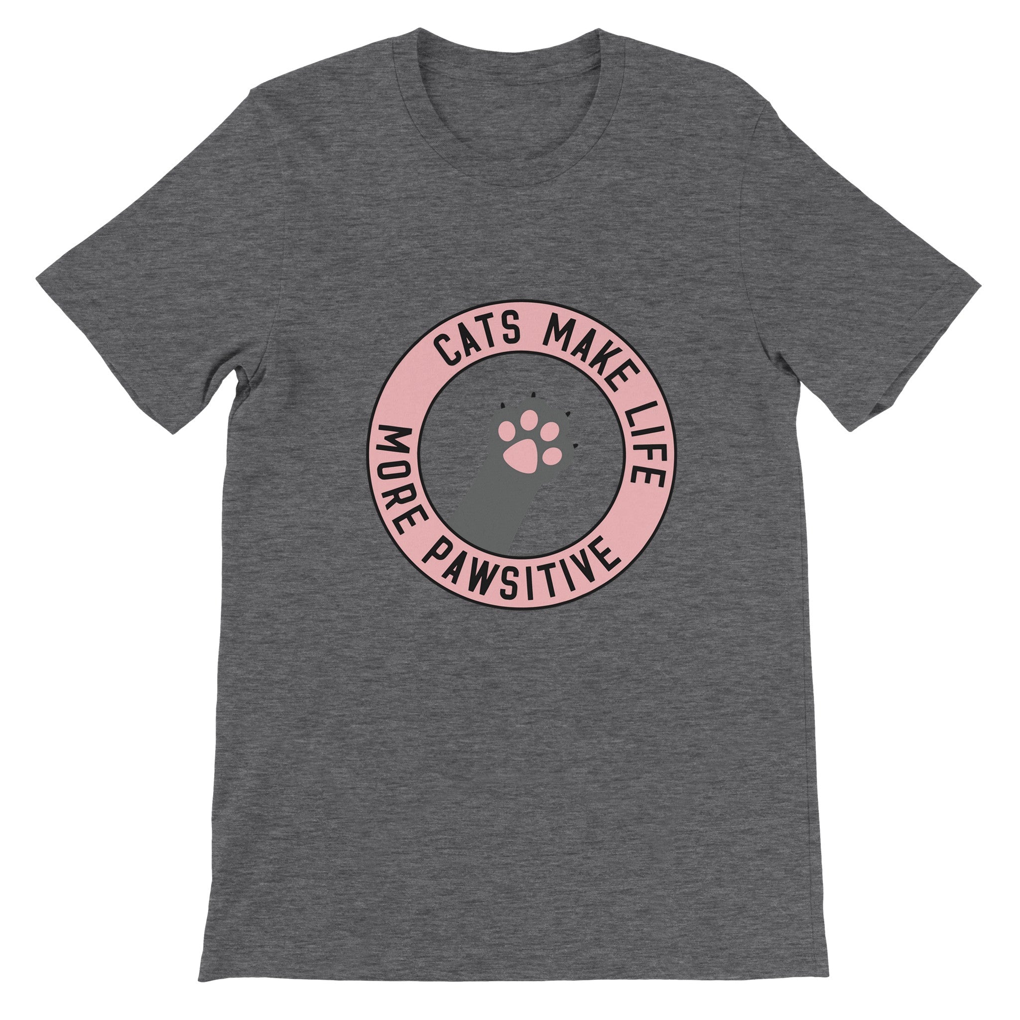 Budget Unisex Crewneck T-shirt/Cats-More-Pawsitive - Enet Images