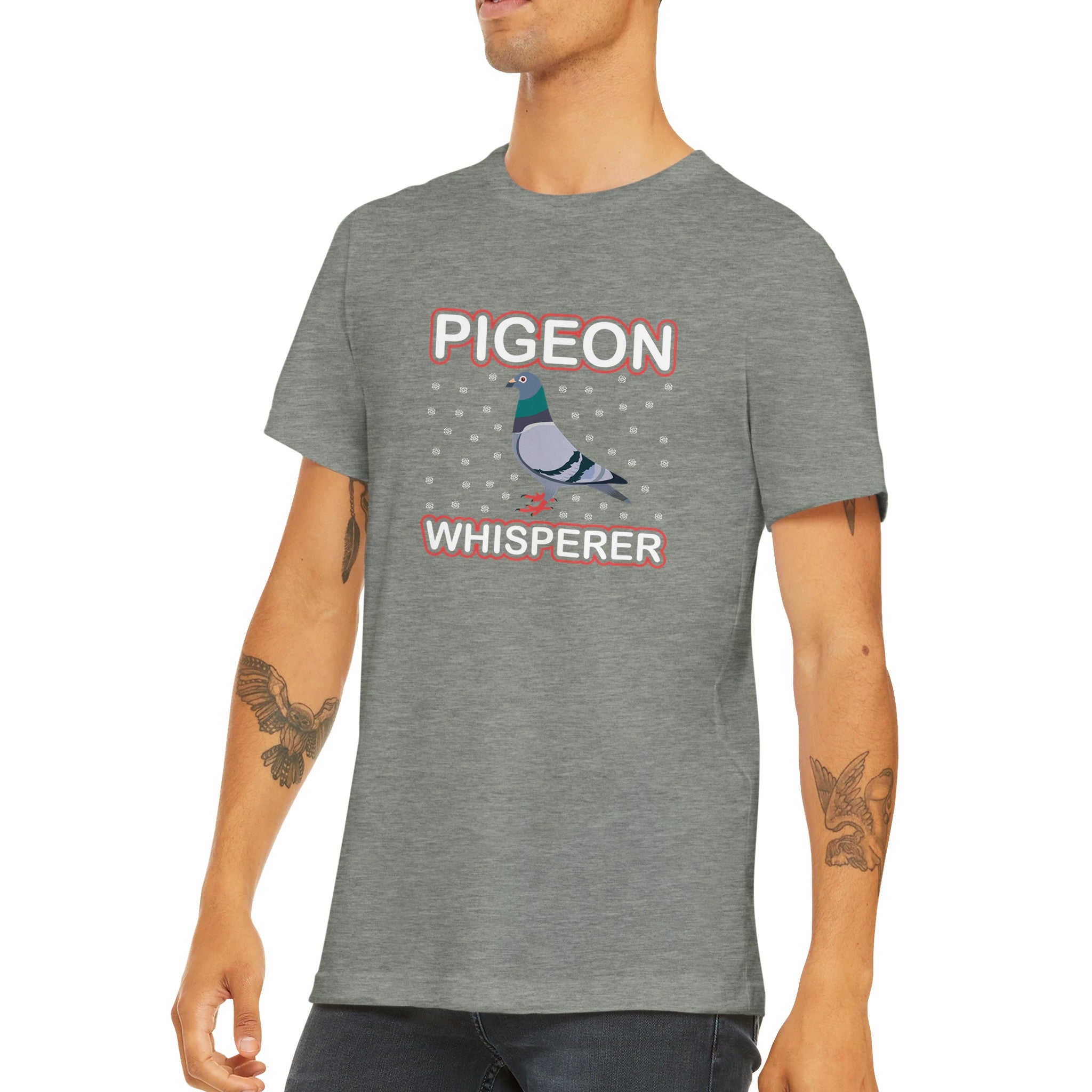 Budget Unisex Crewneck T-shirt/Pigeon-Wishperer - Enet Images