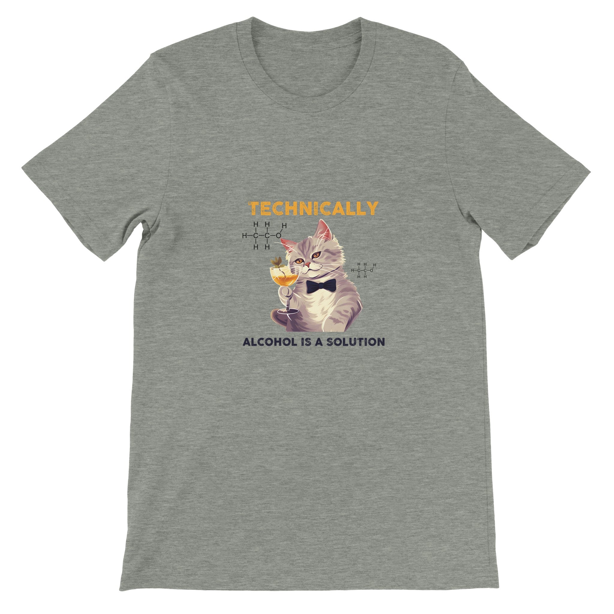 Budget Unisex Crewneck T-shirt/Alcohol-Is-A-Solution - Enet Images