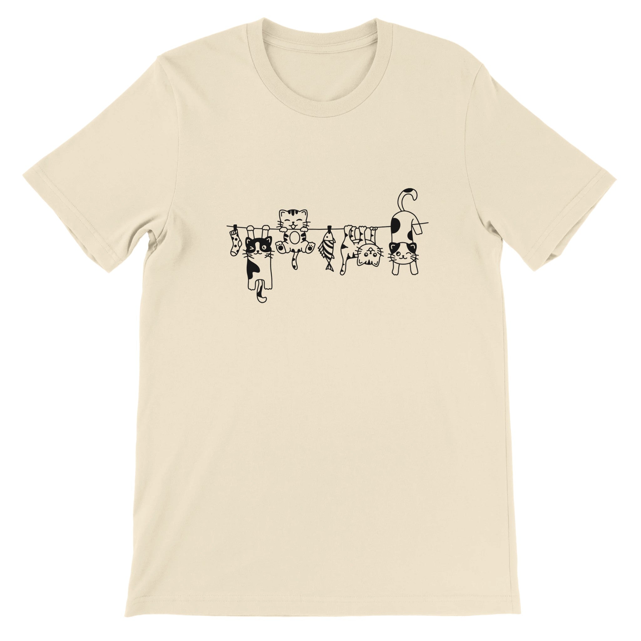 Budget Unisex Crewneck T-shirt/Kitties-Hanging - Enet Images