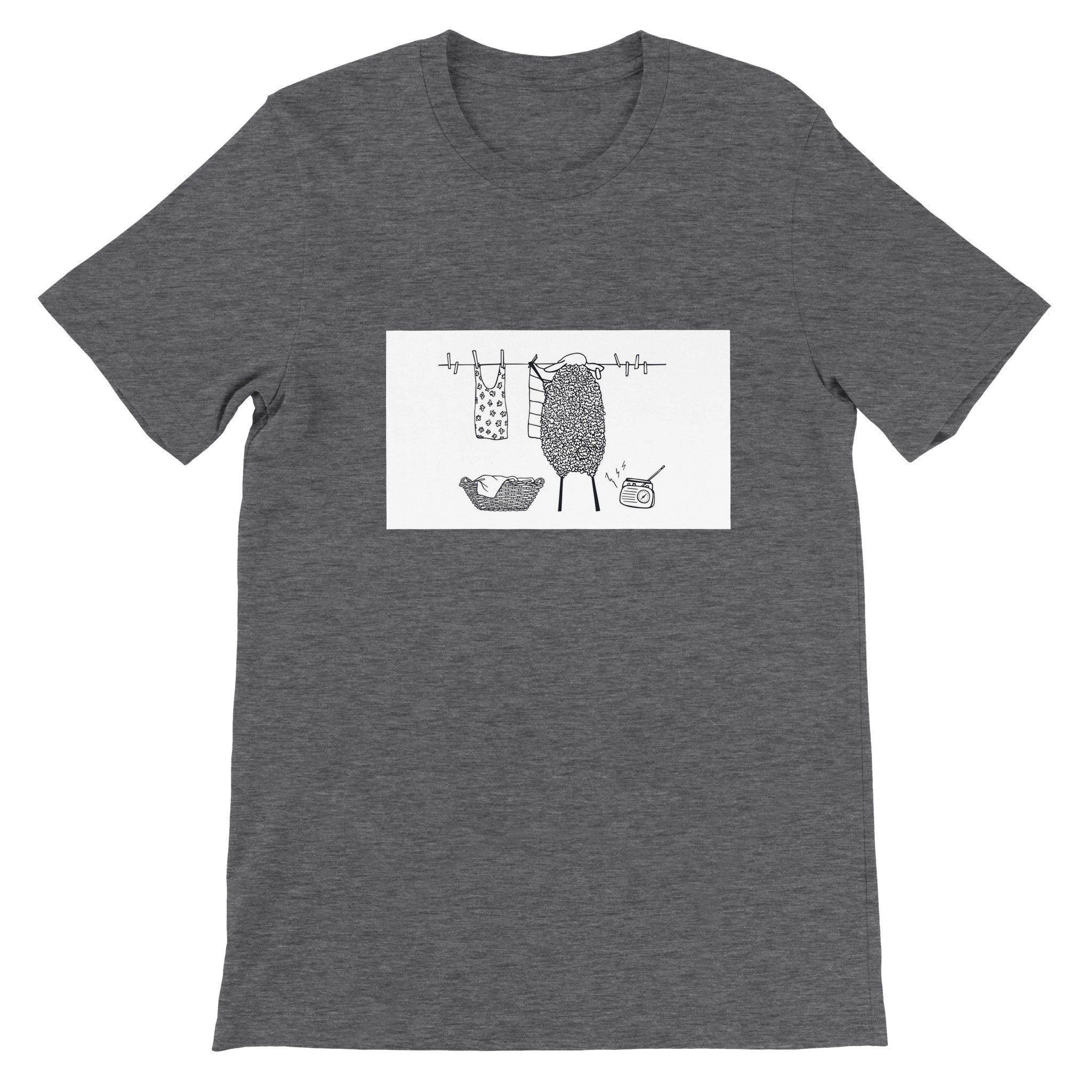 Budget Unisex Crewneck T-shirt/Sheep-Housewife - Enet Images