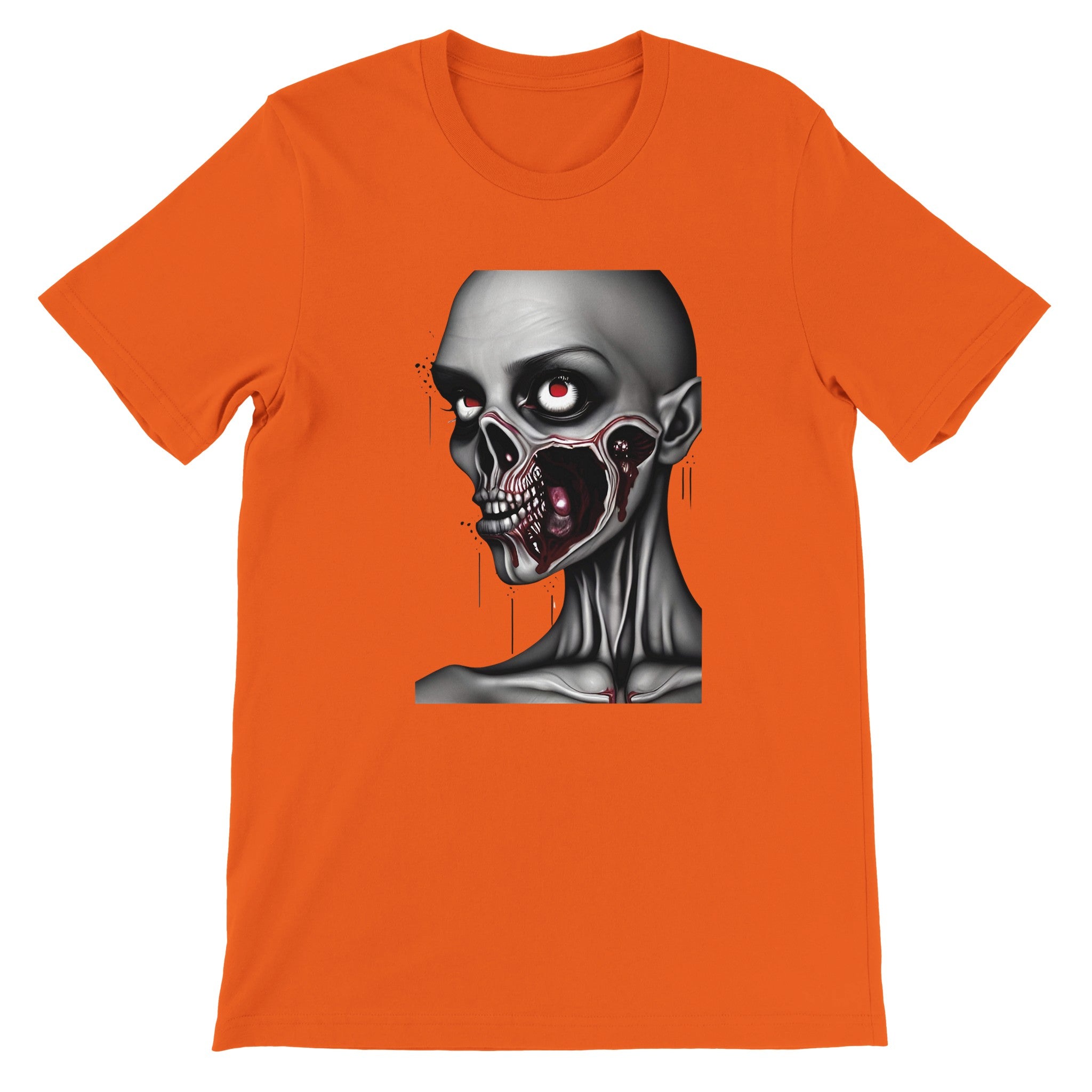 Budget Unisex Crewneck T-shirt/Zombie-Portrait - Enet Images