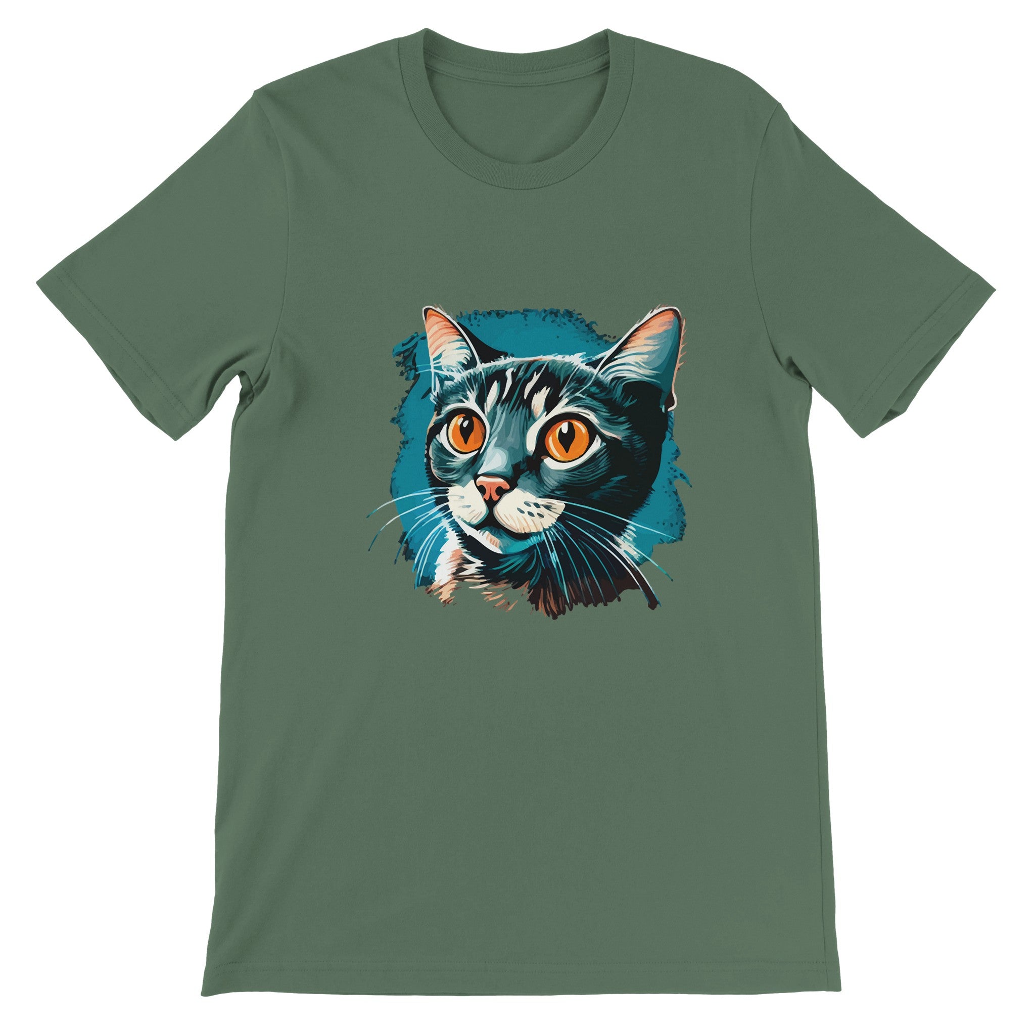 Budget Unisex Crewneck T-shirt/Blue-Cat - Enet Images