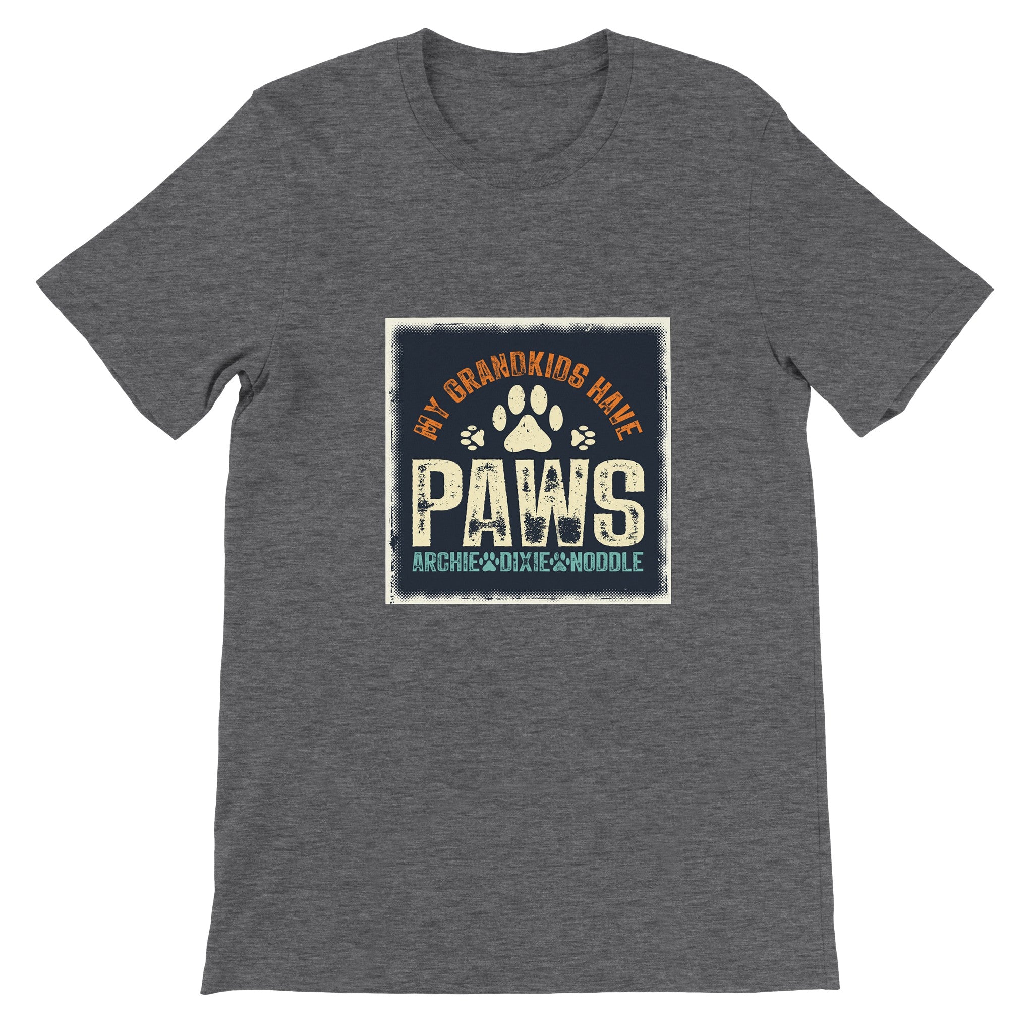Budget Unisex Crewneck T-shirt/My-Grandkids-Have-Paws - Enet Images