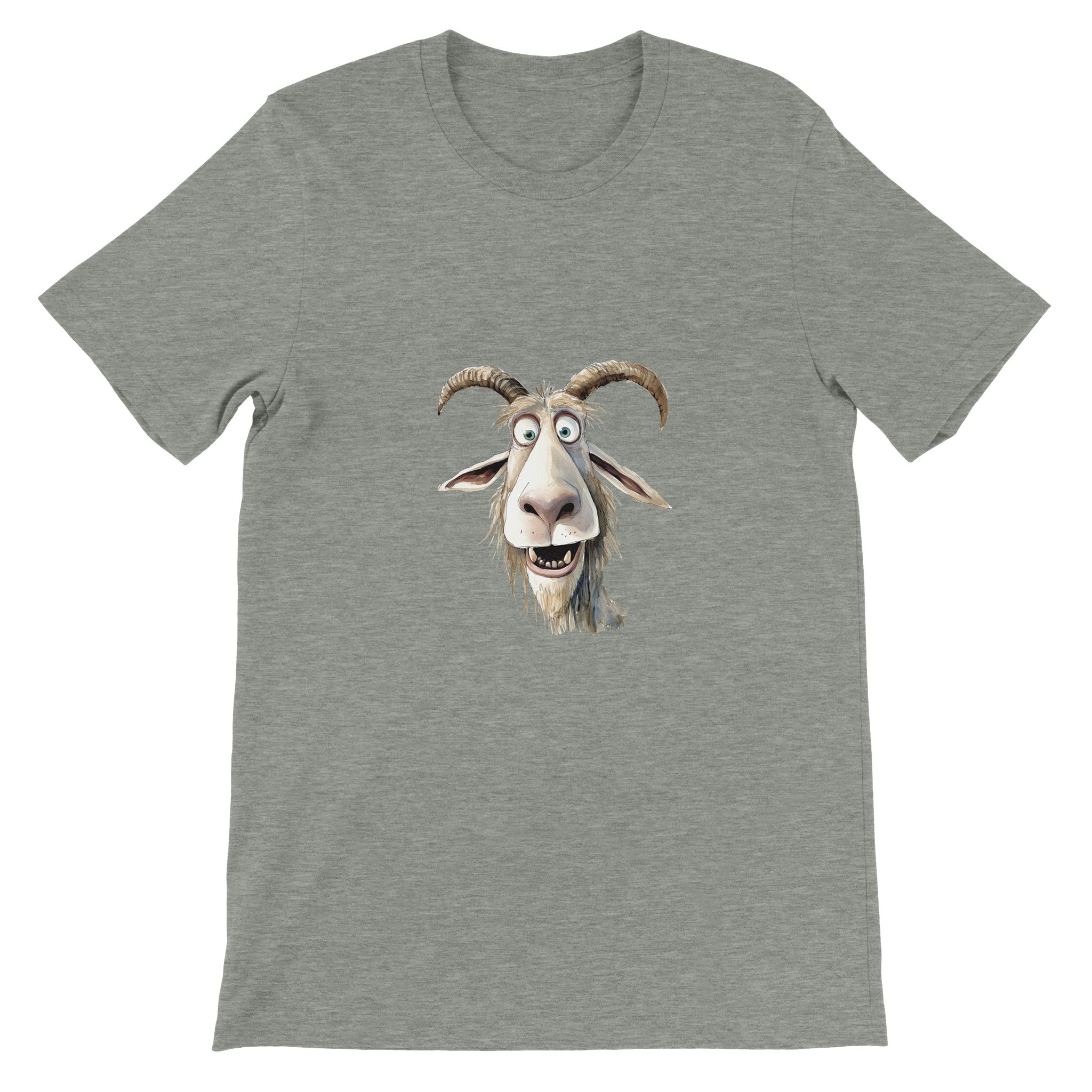 Budget Unisex Crewneck T-shirt/Funny-Goat - Enet Images